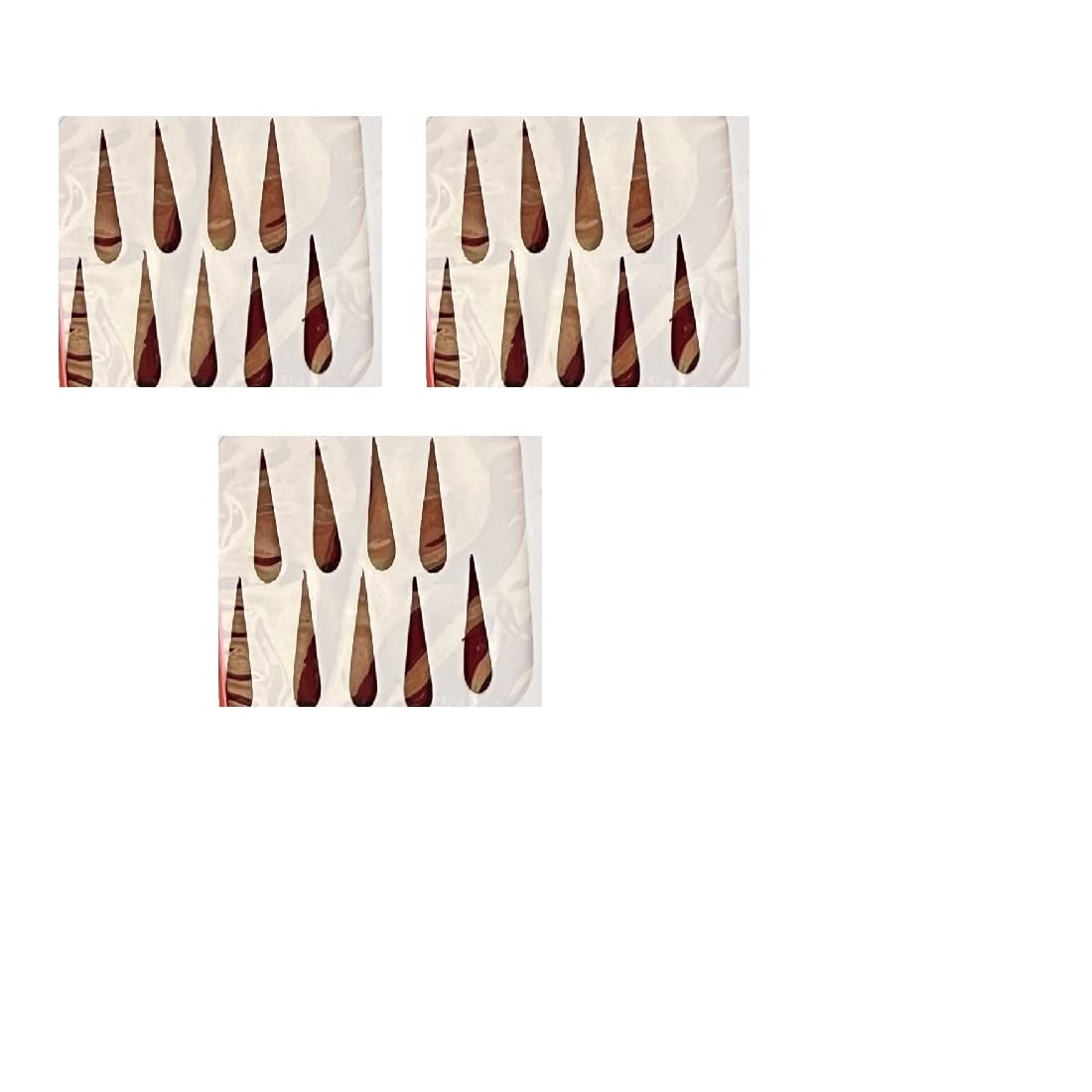 Traditional Maroon Bindi Stickers for Women & Girls - Pack of 3 Drop-Shaped Forehead Decals with Skin-Friendly Glue | Perfect for Weddings, Festivals & Cultural Events