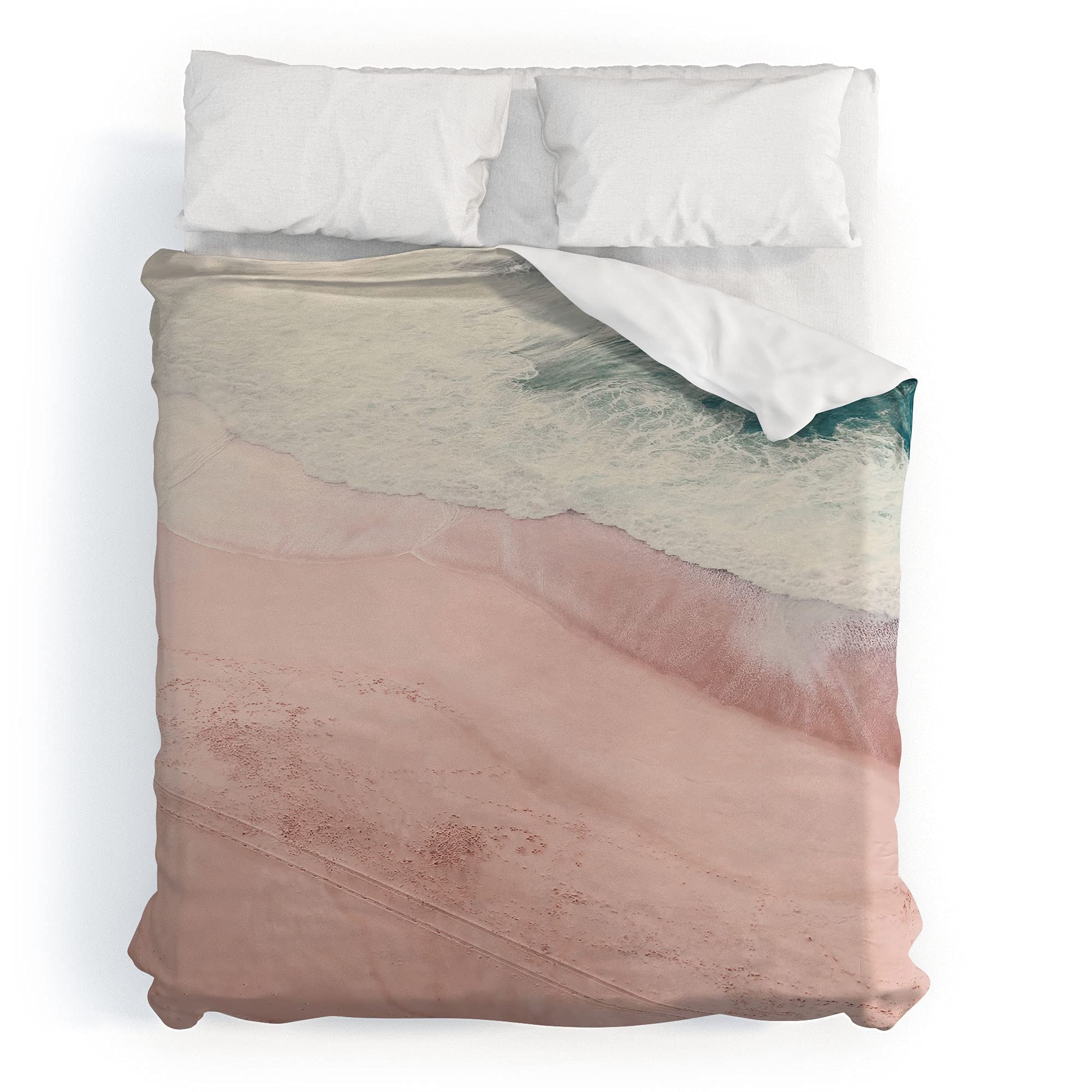 Premium Cotton Duvet Cover - Ingrid Beddoes Beach Calm Design - King Size Bedding Set - Soft & Breathable for Comfortable Sleep - Perfect for Coastal & Boho Bedroom Decor