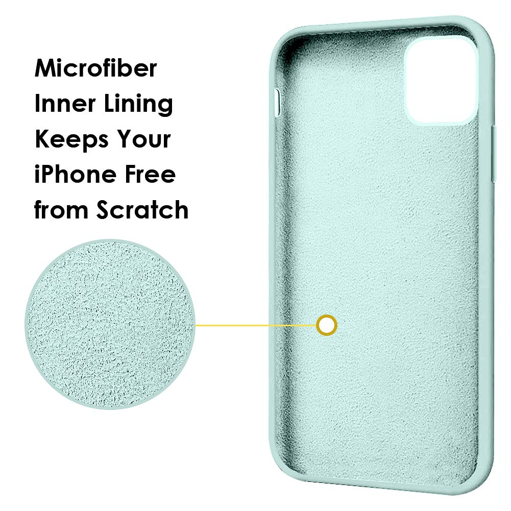 MOCCA iPhone 12 Pro Max Case 6.7 inch with Ring Kickstand & Shockproof Protection | Soft Microfiber Lining | Anti-Scratch Full Body Cover (Mint Green) - Perfect for Work, Travel & Everyday Use