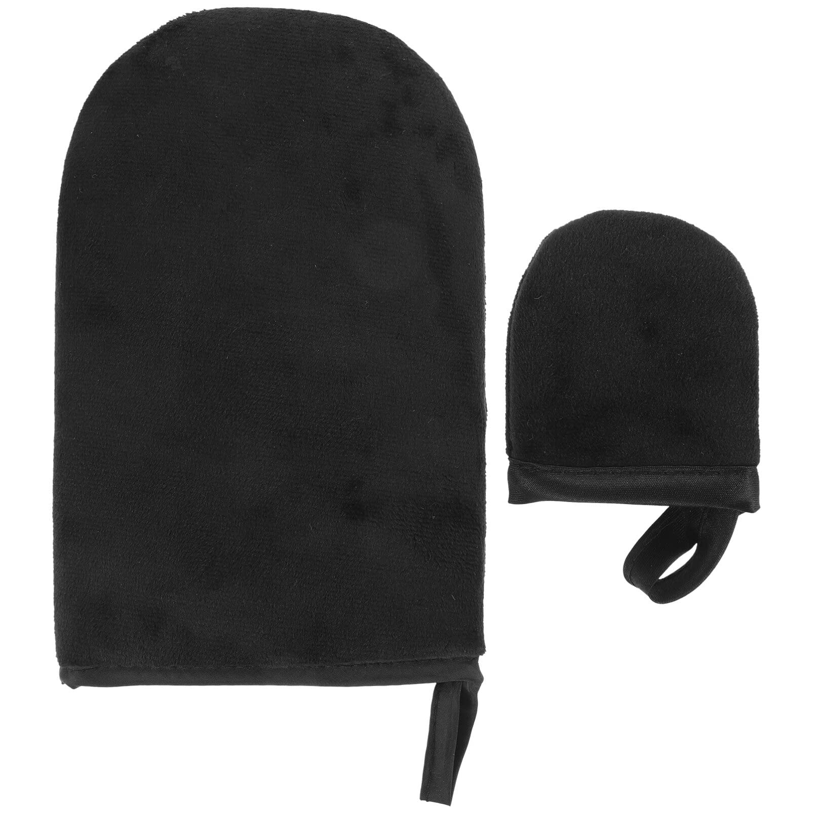 FOMIYES Self Tanning Mitt Set - Soft Tanning Gloves & Applicator for Sunless Tan Lotion, Face & Body - Flocking Back Lotion Sponge Protector for Even, Streak-Free Tan (Perfect for Salon, Home Use & Travel)