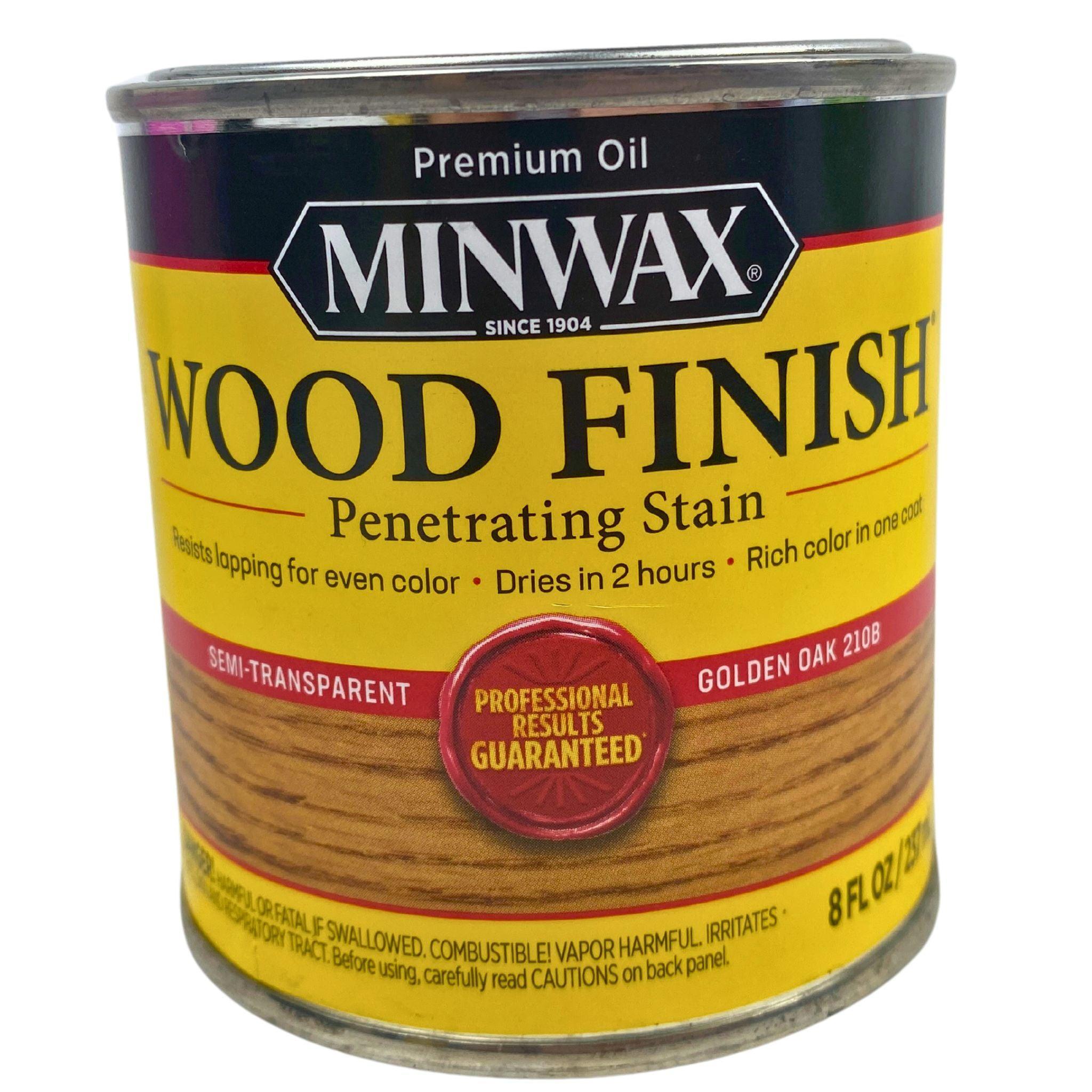 Premium Minwax Wood Finish Penetrating Stain - Golden Oak 210B (8 oz, 60-Piece Bulk Pack) for Furniture, Cabinets & DIY Woodworking Projects