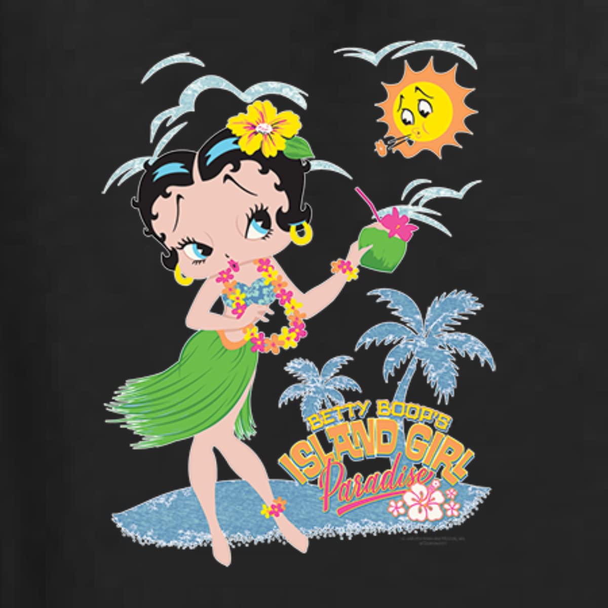Island Girl Paradise Women's Graphic T-Shirt - Tropical Vacation Style Tee for Beach Outings, Summer Parties & Casual Wear