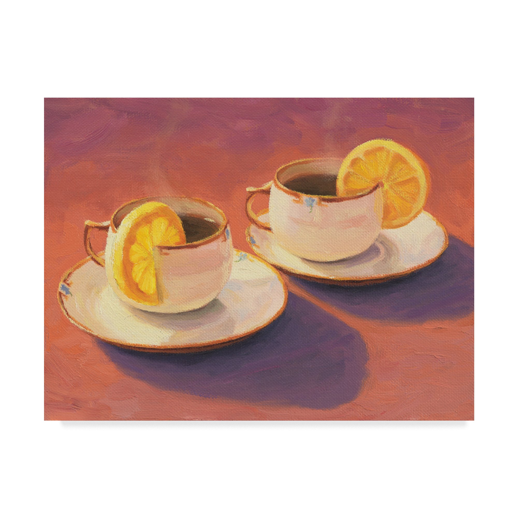 William Breedon Tea Cups Set - 14x19-Inch Porcelain Tea Cups with Saucers - Elegant Tea Party, Afternoon Tea, and Home Decor Accessories