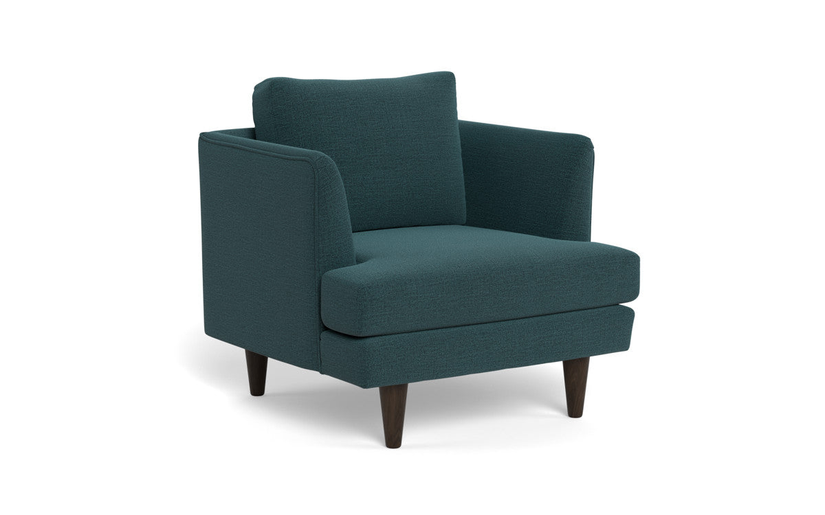 Rainey 35 Armchair - Modern Accent Chair for Living Room, Bedroom & Office - Comfortable Upholstered Lounge Chair with Wooden Legs - Perfect for Reading, Relaxing & Home Decor