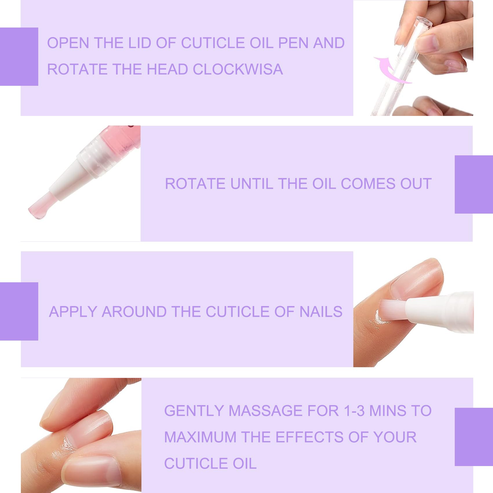 15 PCS Cuticle Oil Pen for Nails - GRUNIL Nail Growth Treatment & Strengthener for Thin Nails - Home Manicure & Pedicure Care Kit - Perfect for Salon, Spa & DIY Nail Care at Home