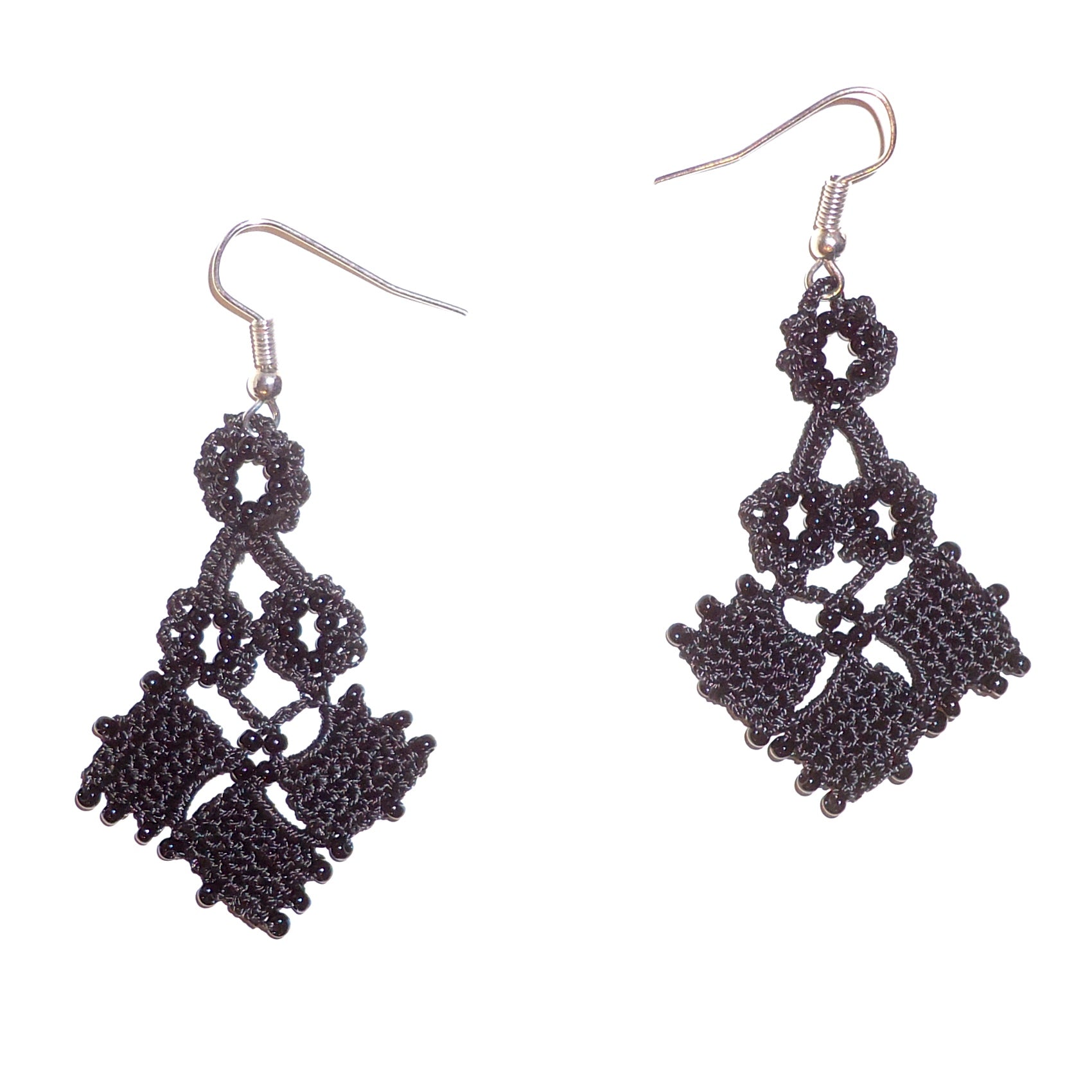 Black Diamond Parade Earrings - Elegant Stud Earrings for Women, Perfect for Parties, Weddings & Special Occasions
