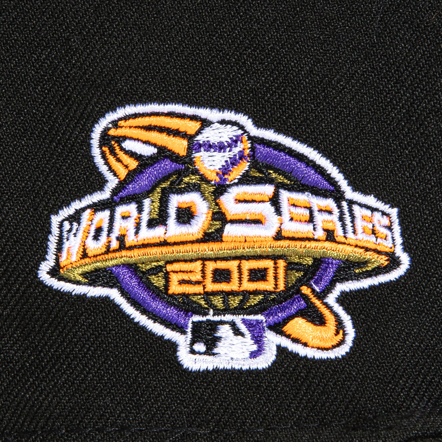 New Era 59Fifty Arizona Diamondbacks 2001 World Series Patch Snapback Hat - Black, Purple & Orange - Official MLB Baseball Cap for Fans & Collectors - Perfect for Games, Sports Events & Casual Wear