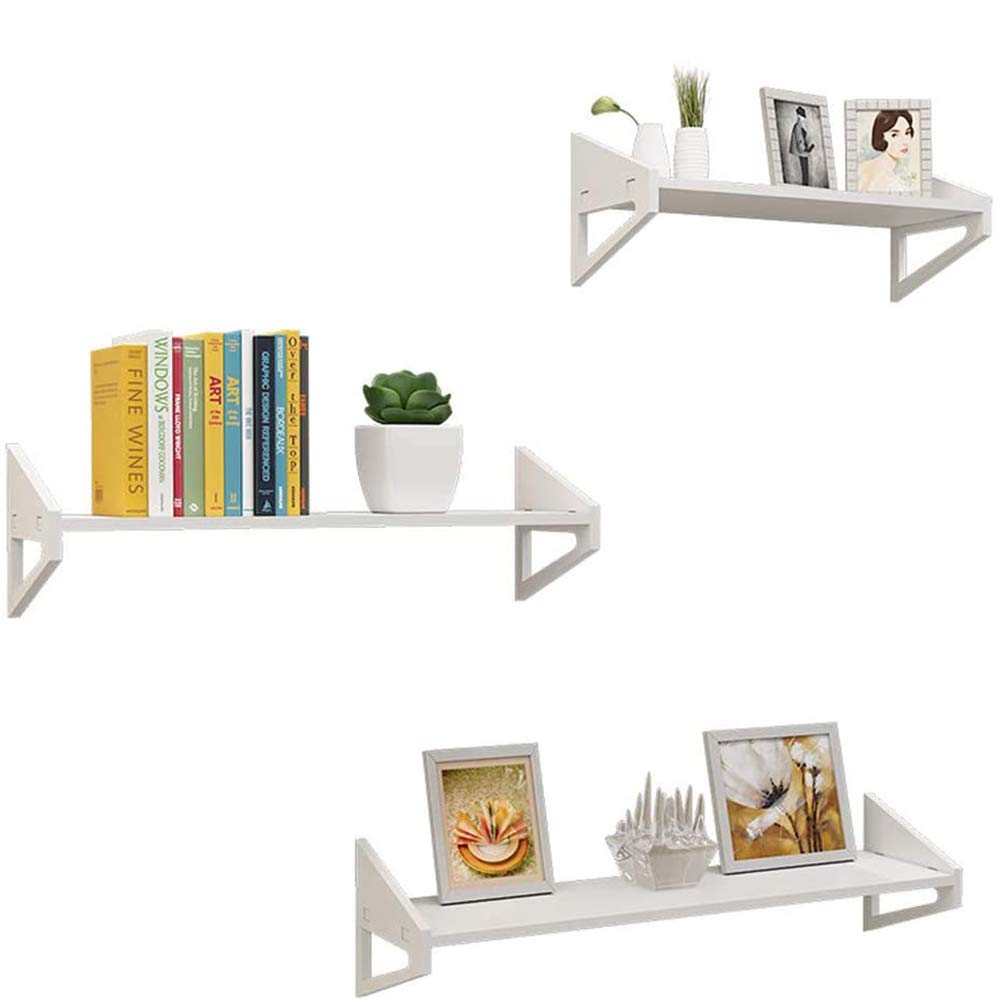 3-Piece Decorative Wall Shelf Set - Handcrafted Wooden Shelves for Home Decor, Nursery, Kitchen, Living Room & Bedroom - Perfect for Organizing & Displaying Photos, Plants & Kids' Toys