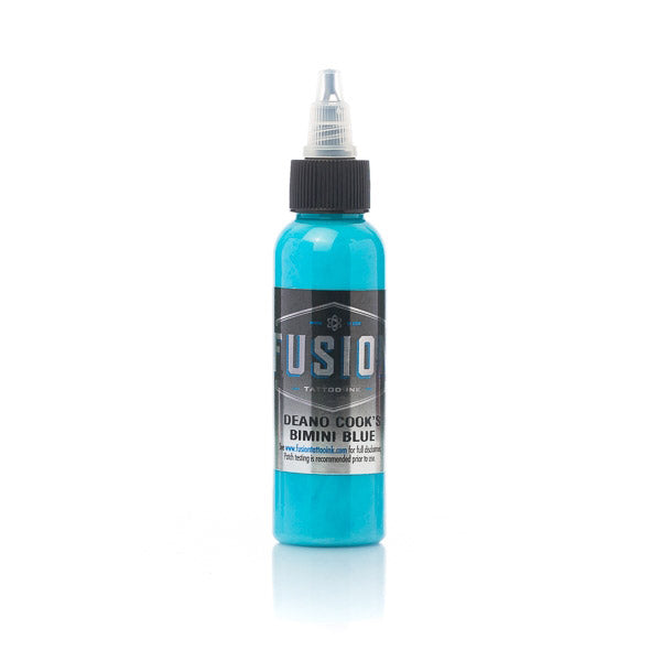 Fusion Deano Cook Bimini Blue Ink 1oz - Premium Waterproof Calligraphy Ink for Artists & Crafters - Perfect for Fountain Pens, Dip Pens & Art Projects