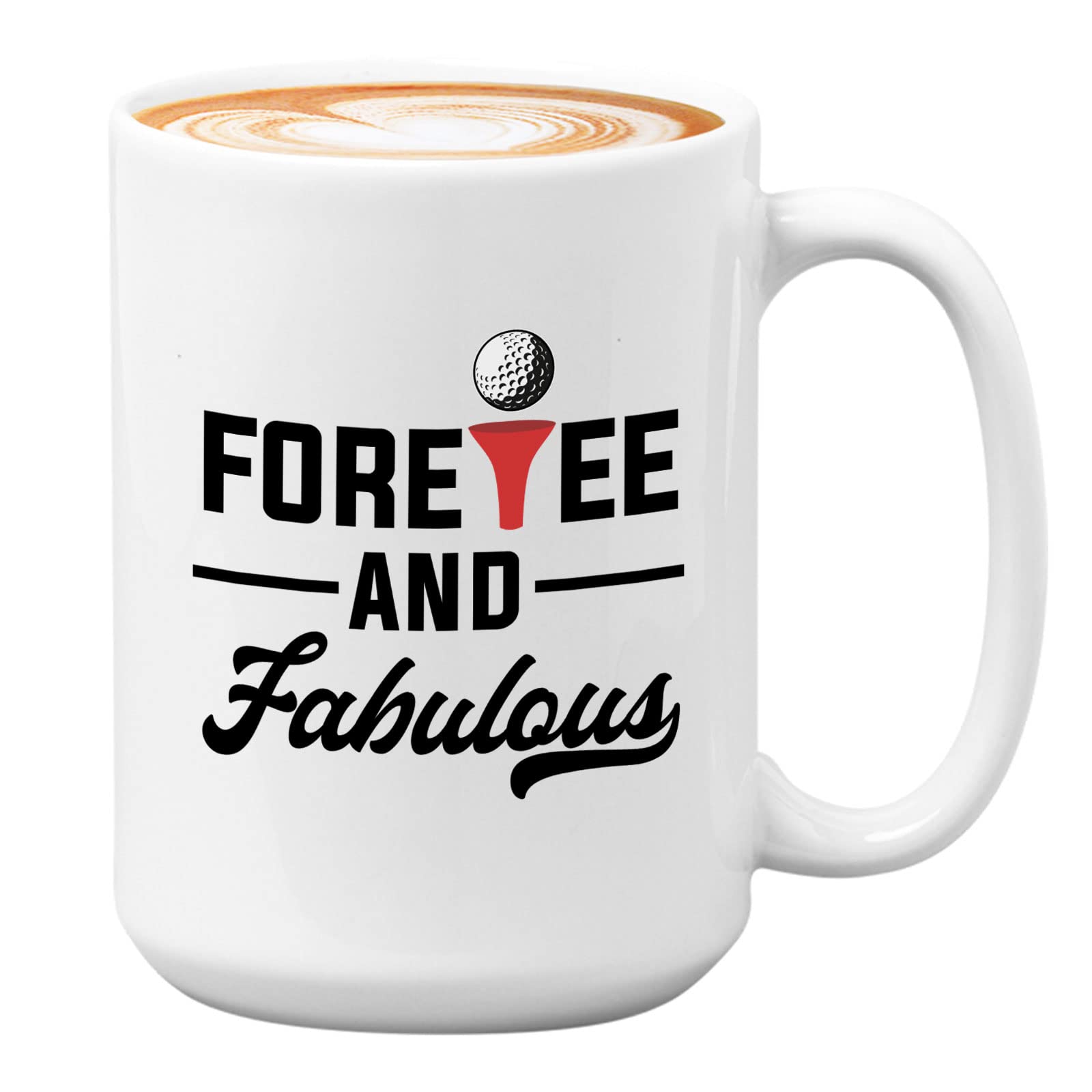 Bubble Hugs 15oz White Golf Coffee Mug - Insulated Travel Mug for Golf Lovers, Perfect Gift for Dad, Father, Papa & Coach - Great for Golf Courses, Office & Home Use