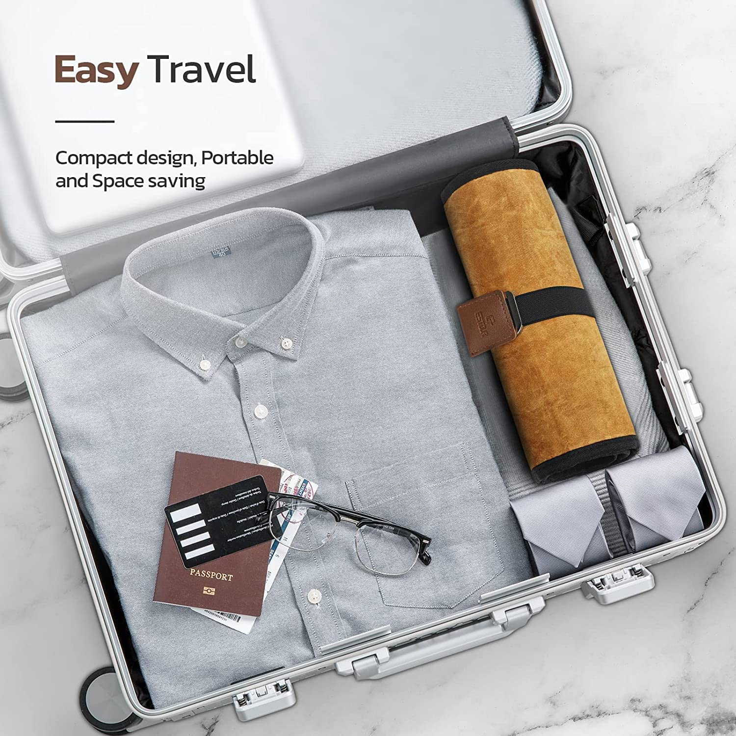 Men's Water-Resistant Waxed Canvas Toiletry Bag - Travel Dopp Kit & Bathroom Roll Organizer for Shaving, Hygiene Essentials (Khaki Yellow) - Perfect for Camping, Gym & Business Trips