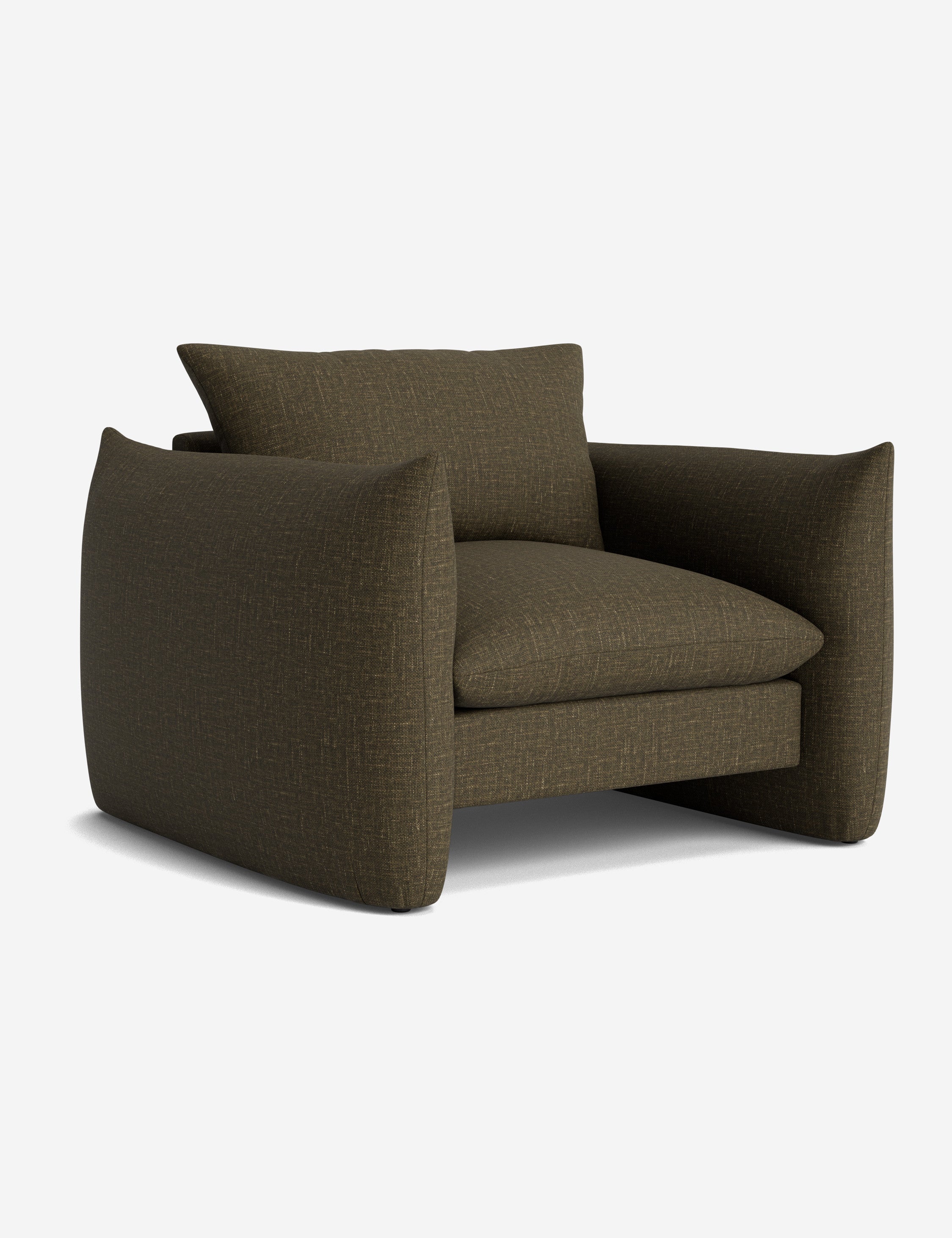 Stylish Banks Accent Chair - Modern Upholstered Lounge Chair for Living Room, Bedroom & Office - Comfortable Reading Chair with Sturdy Wooden Legs