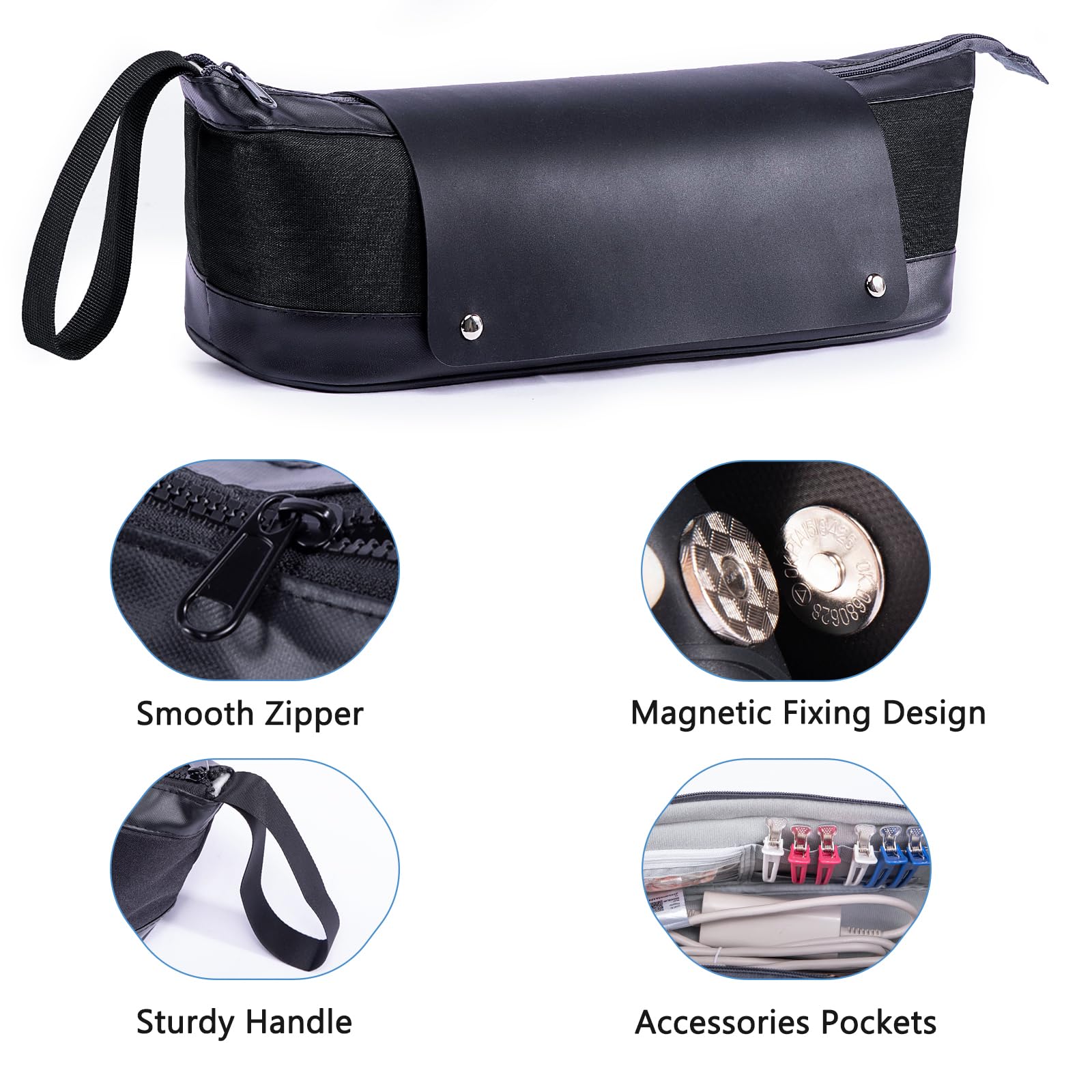 2-in-1 Heat Resistant Travel Bag for Hair Tools | Portable Organizer for Curling Irons, Flat Irons, Hair Dryers & Accessories | Perfect for Salon Professionals & Travel | Durable Hot Tools Storage Case with Removable Heat Mat