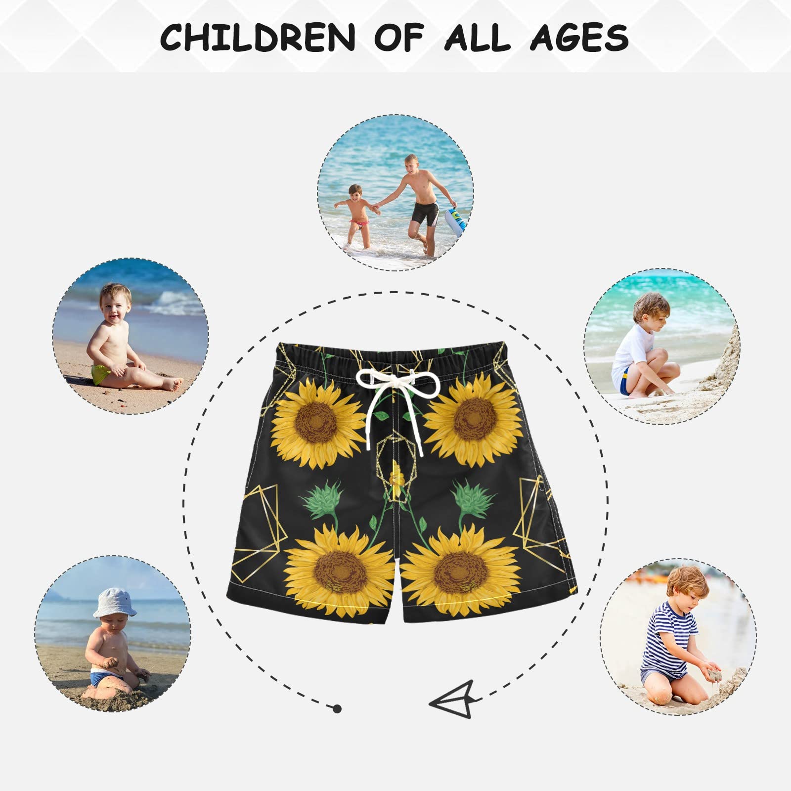 **Boys Swim Trunks for Kids 2-14 Years - Quick Dry Swim Shorts for Beach, Pool & Vacation - Hawaii Style Swimwear for Toddler & Youth**    *(Perfect for Swimming, Surfing, Summer Trips & Water Play)*