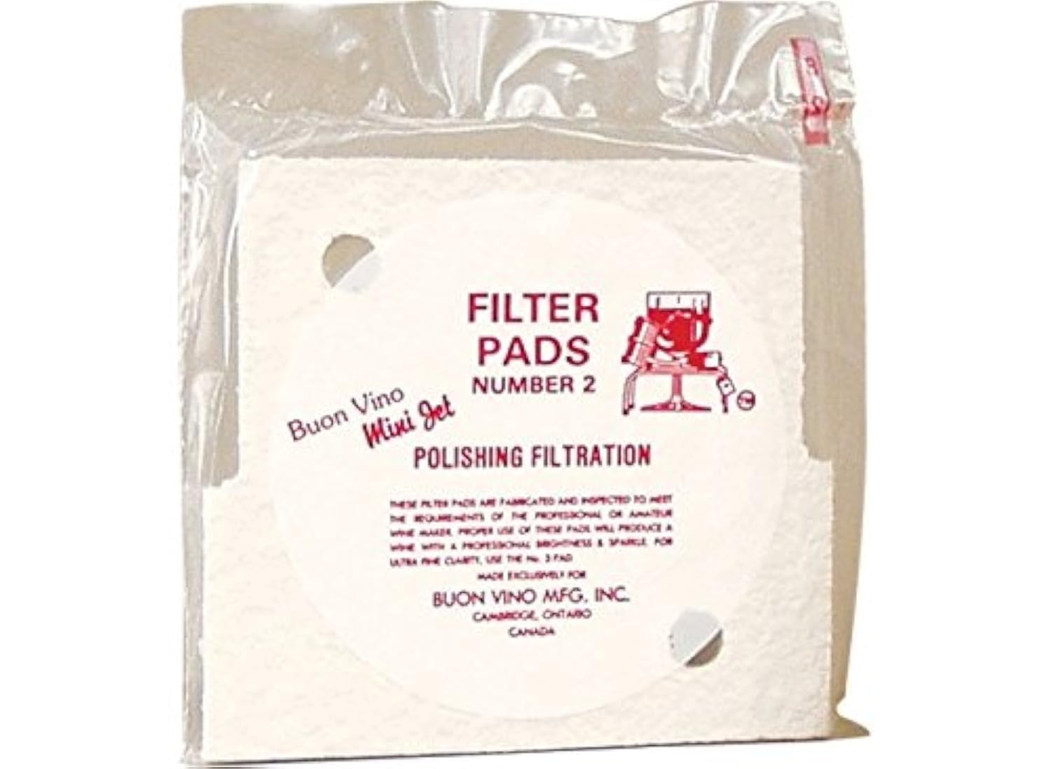 Buon Vino Mini Jet Wine Filter Pads 10-Pack (3-Pack) - #2 Polishing Filters for Sediment Removal - Home Brewing Supplies & Wine Making Accessories - Perfect for Wine Starter Kits, Home Brewing, and Wine Filtration Systems