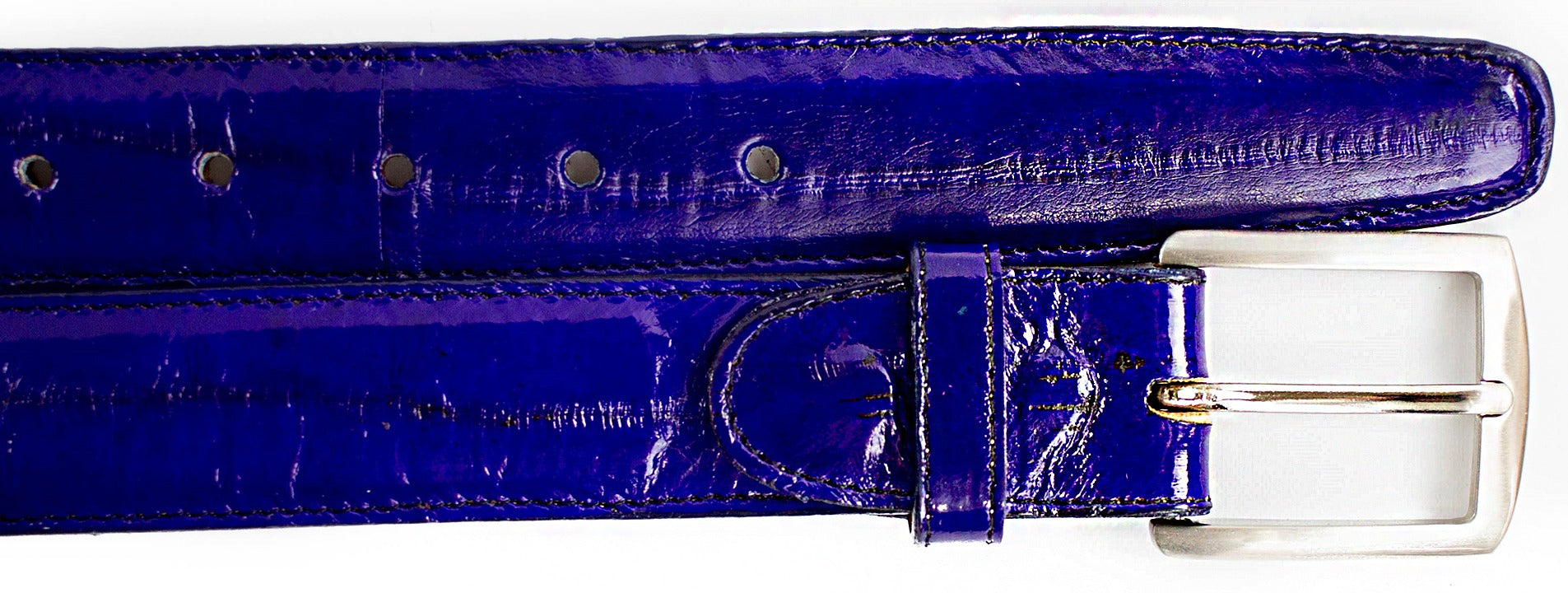 Belvedere Eel Leather Belts for Men - 5 Color Options (Black, Brown, Tan, Navy, Burgundy) - Premium Genuine Eel Skin Dress Belts - Perfect for Business, Formal Occasions & Office Wear
