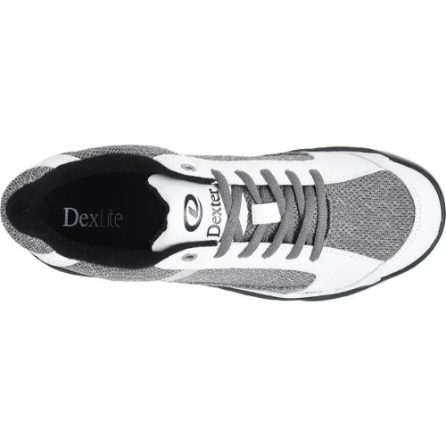 Dexter Men's Wyoming Light Grey & White Knit Bowling Shoes - Comfortable & Durable for League Play & Casual Bowling