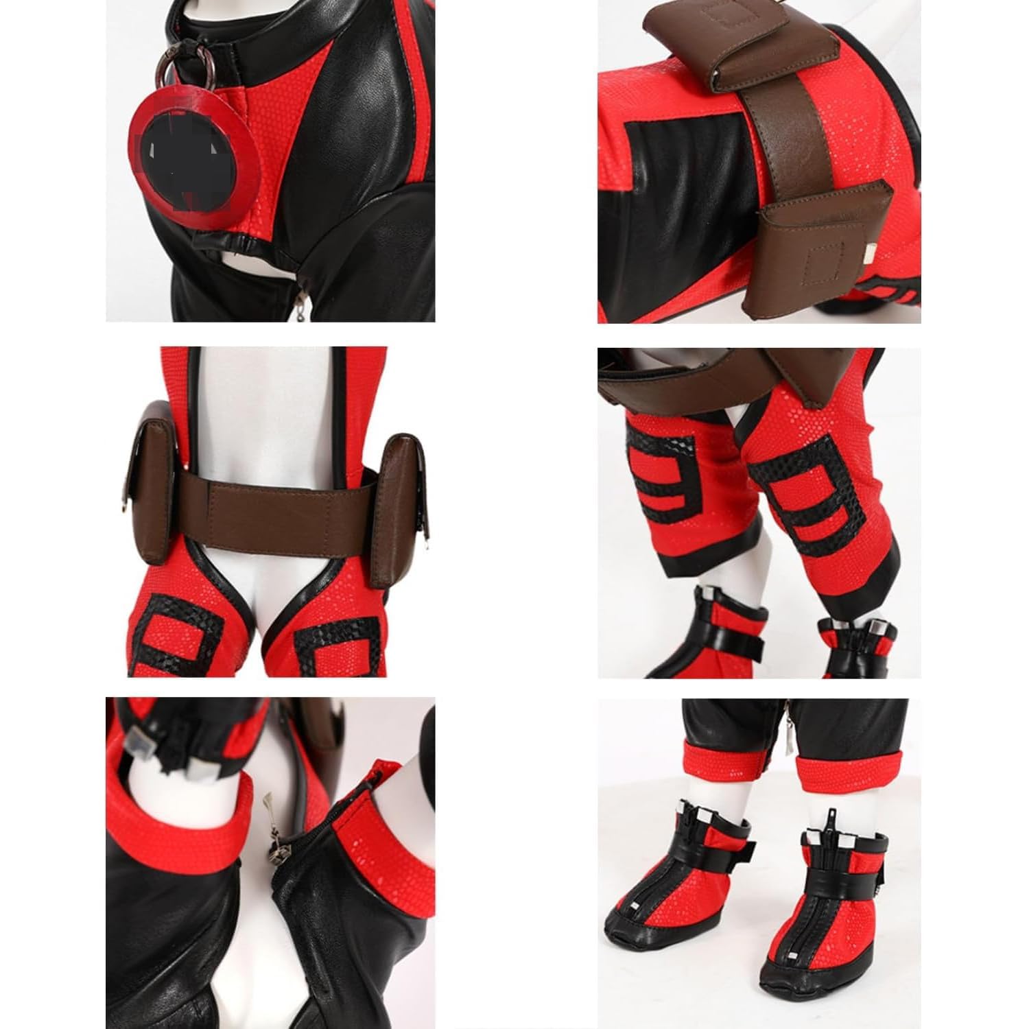 Premium Superhero Dog Costume for Small Dogs - Red Deluxe Pet Outfit for Christmas & Halloween - Full Set with Cape & Mask for Dress-Up & Photo Shoots