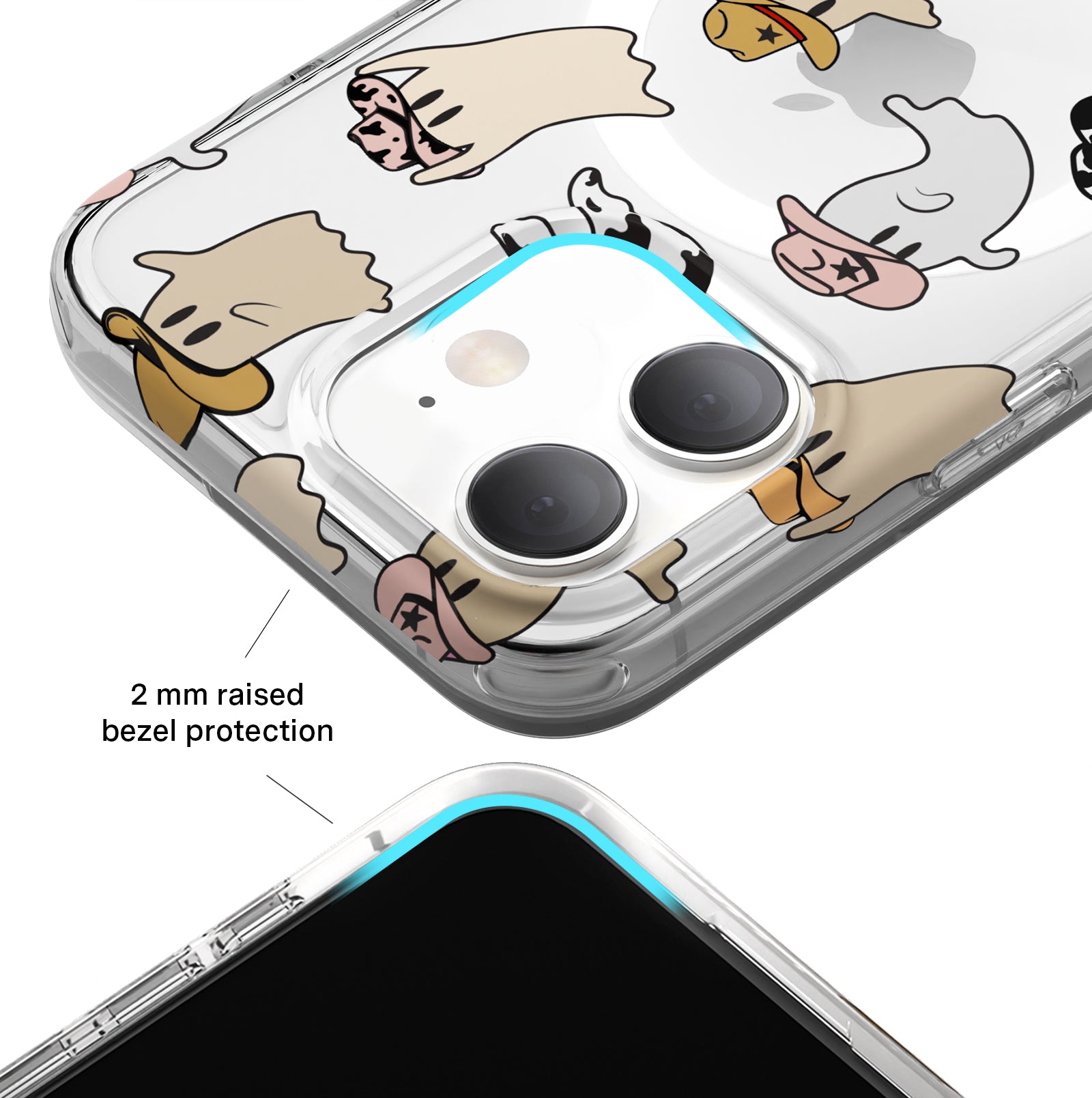 Ghosted Cowboys iPhone Case - Premium Protective Cover for iPhone 12/13/14/15 Pro Max - Western Design with Shockproof & Anti-Scratch Features - Perfect for Outdoor Adventures & Western Style Lovers
