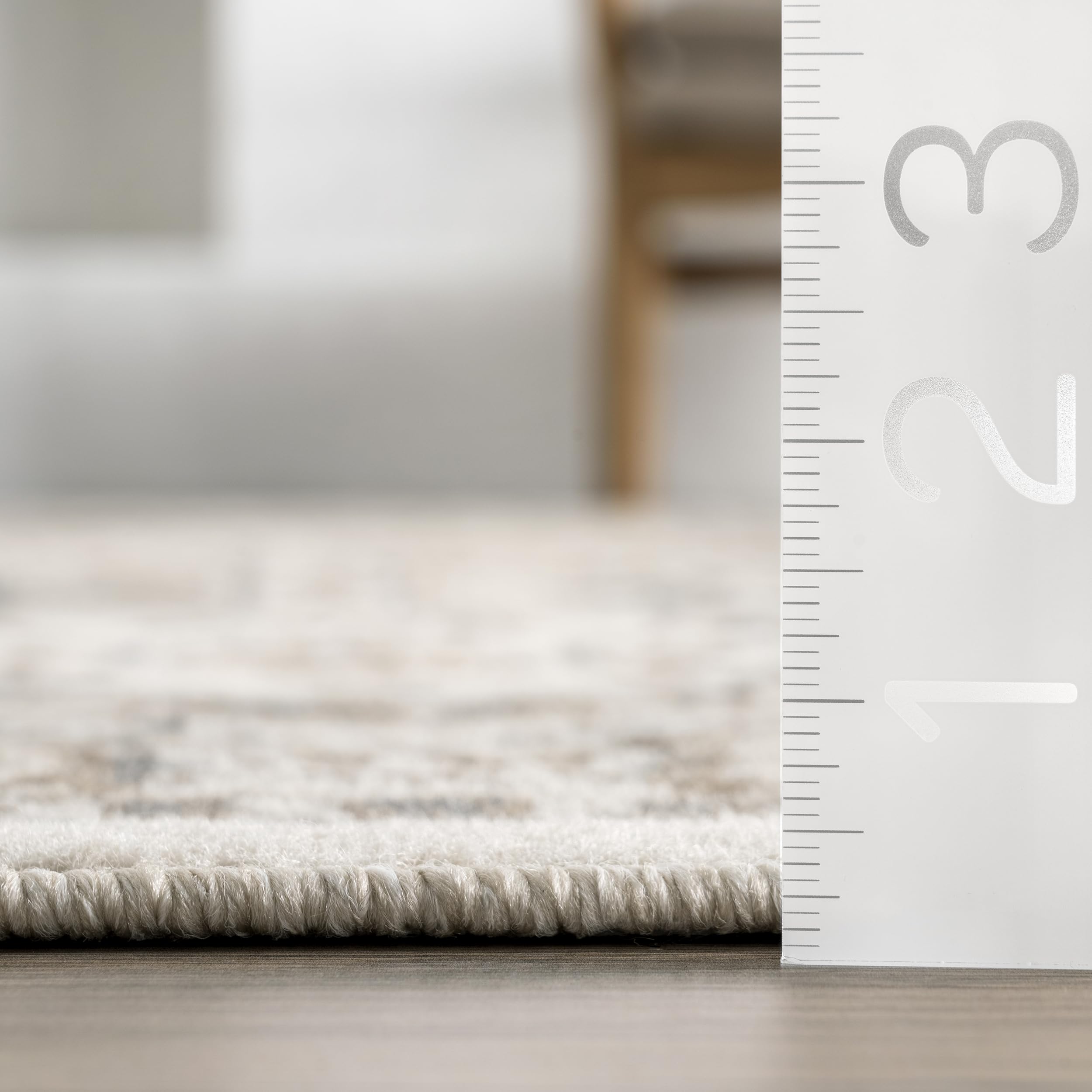 nuLOOM 11x15 Beige Becca Traditional Tiled Area Rug | Faded Transitional Design | Stain Resistant | Perfect for Bedroom, Living Room, Dining Room, Office, Kitchen, Hallway & Entryway | Adds Elegance to Any Home Decor