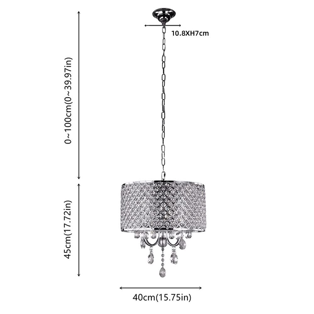 Modern Crystal Pendant Light Chrome Chandelier - Post-Modern Raindrop Ceiling Lamp, Stainless Steel Hanging Lighting Fixture for Living Room, Bedroom, Dining Room - Elegant Home Decor & Statement Lighting for Modern Interiors