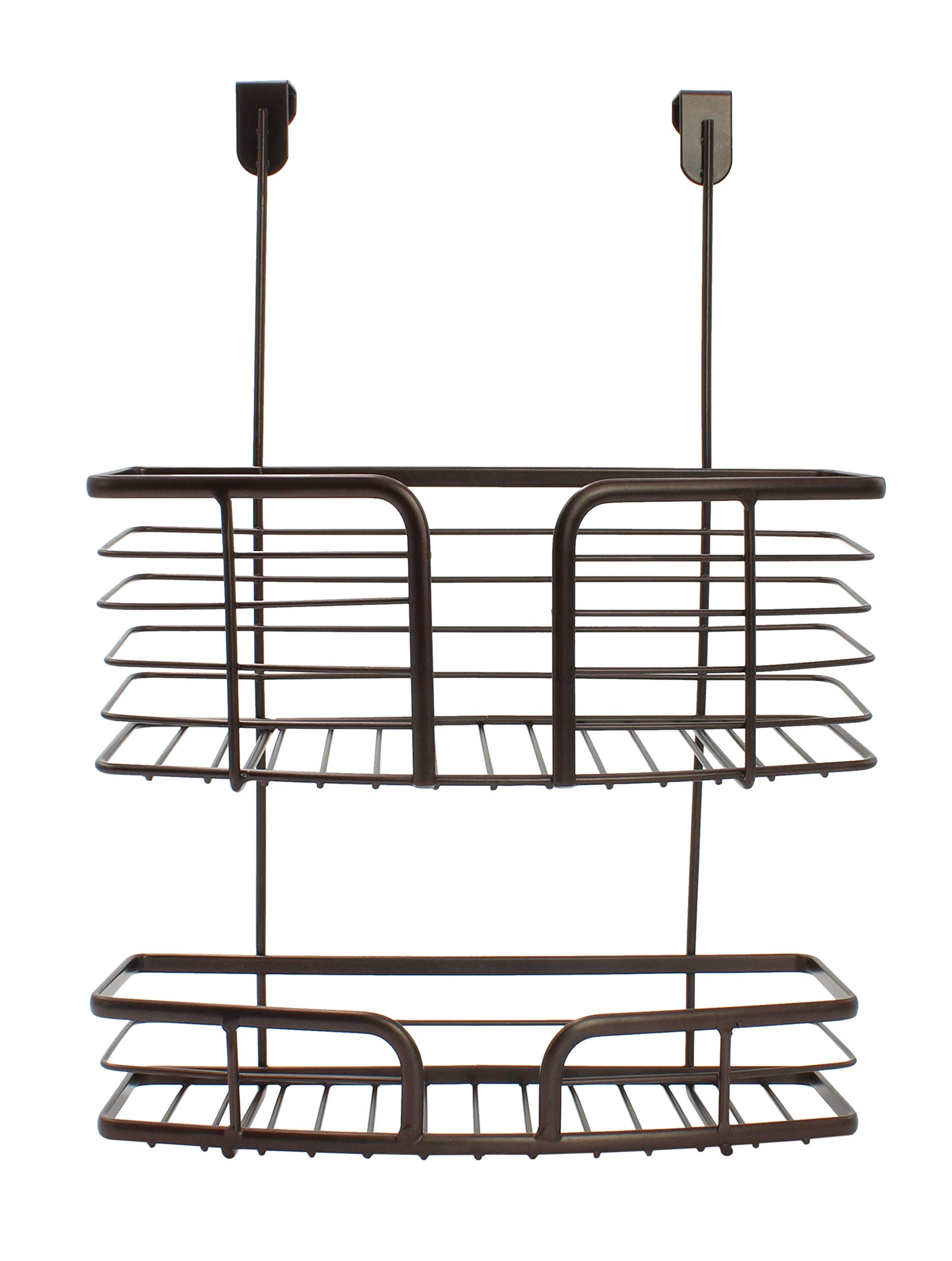 Over The Cabinet Door Organizer Shelf - Space Saving Iron Rack for Bathroom, Pantry, Laundry & Kitchen Storage | Perfect for Towels, Spices, Cleaning Supplies & More