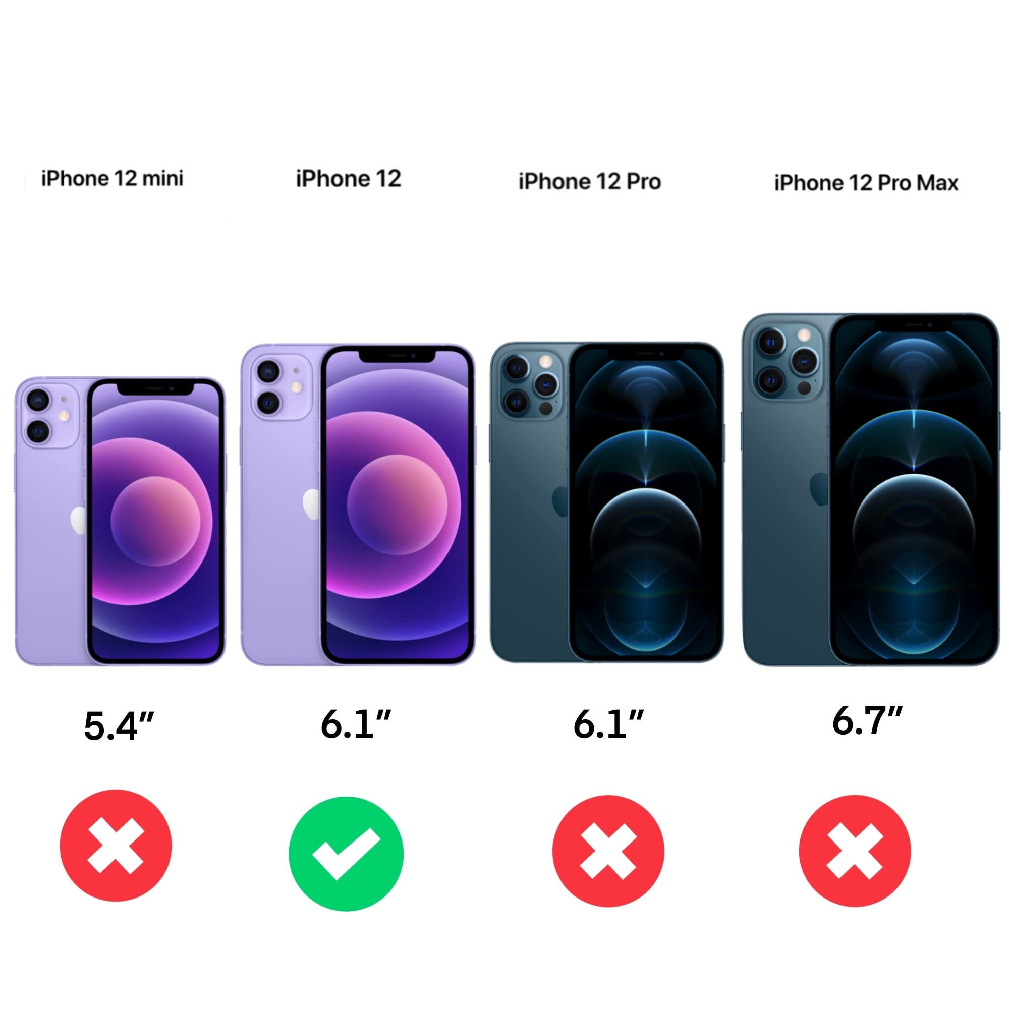 ICU Mirror Cell Case for iPhone 12 - Lighted Selfie Case with Vanity Mirror & Magsafe Compatibility | Shockproof Clear Cover for Women & Men | Perfect for Makeup Touch-ups, Selfies & Nighttime Use