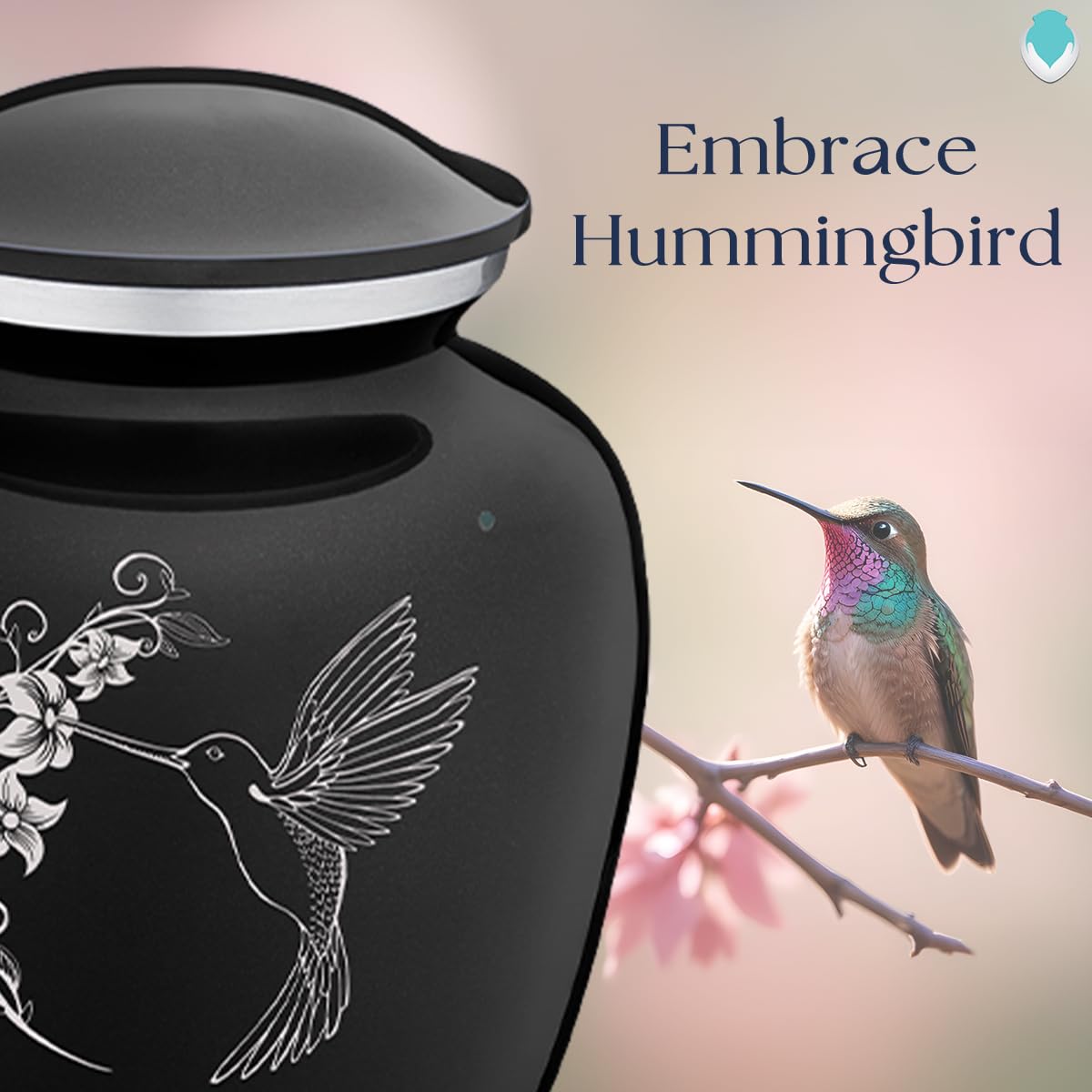 Personalized Hummingbird Cremation Urn for Ashes - Small Funeral Urn for Women & Men - Holds 44 lbs - Memorial Keepsake for Loved Ones - Perfect for Home Display, Memorial Services & Quiet Remembrance