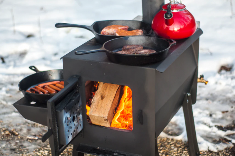 Englander Grizzly Camp Stove ESW0030 - Portable Wood Burning Stove for Camping, Hiking & Outdoor Cooking | Compact & Durable Design for Backpacking, Survival & Emergency Preparedness