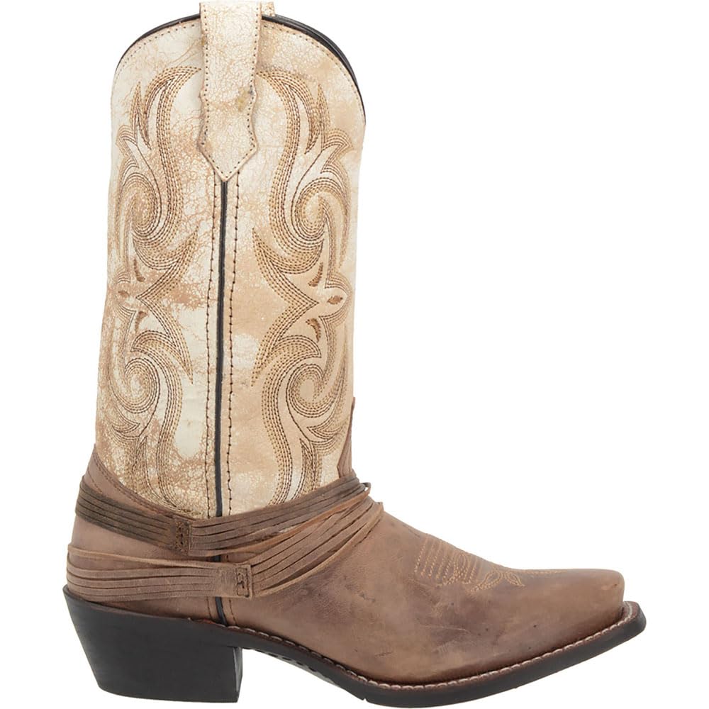 Laredo Women's Myra Embroidered Square Toe Dress Boots - Mid Calf Western Boots with 1-2