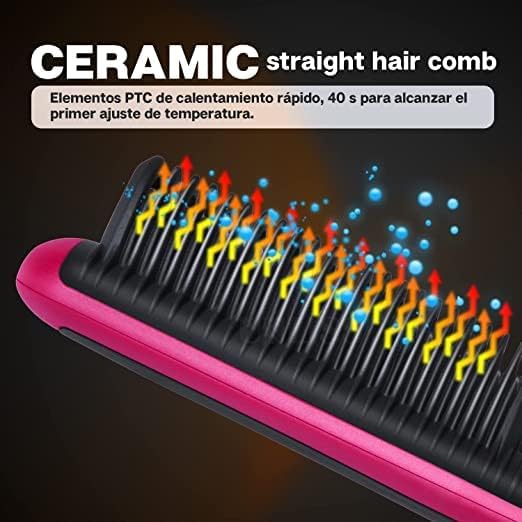 BeOne Professional Hair Straightener Comb for Women & Men - Fast Heating Styling Tool for Straight & Smooth Hair | Perfect for Home, Travel & Salon Use