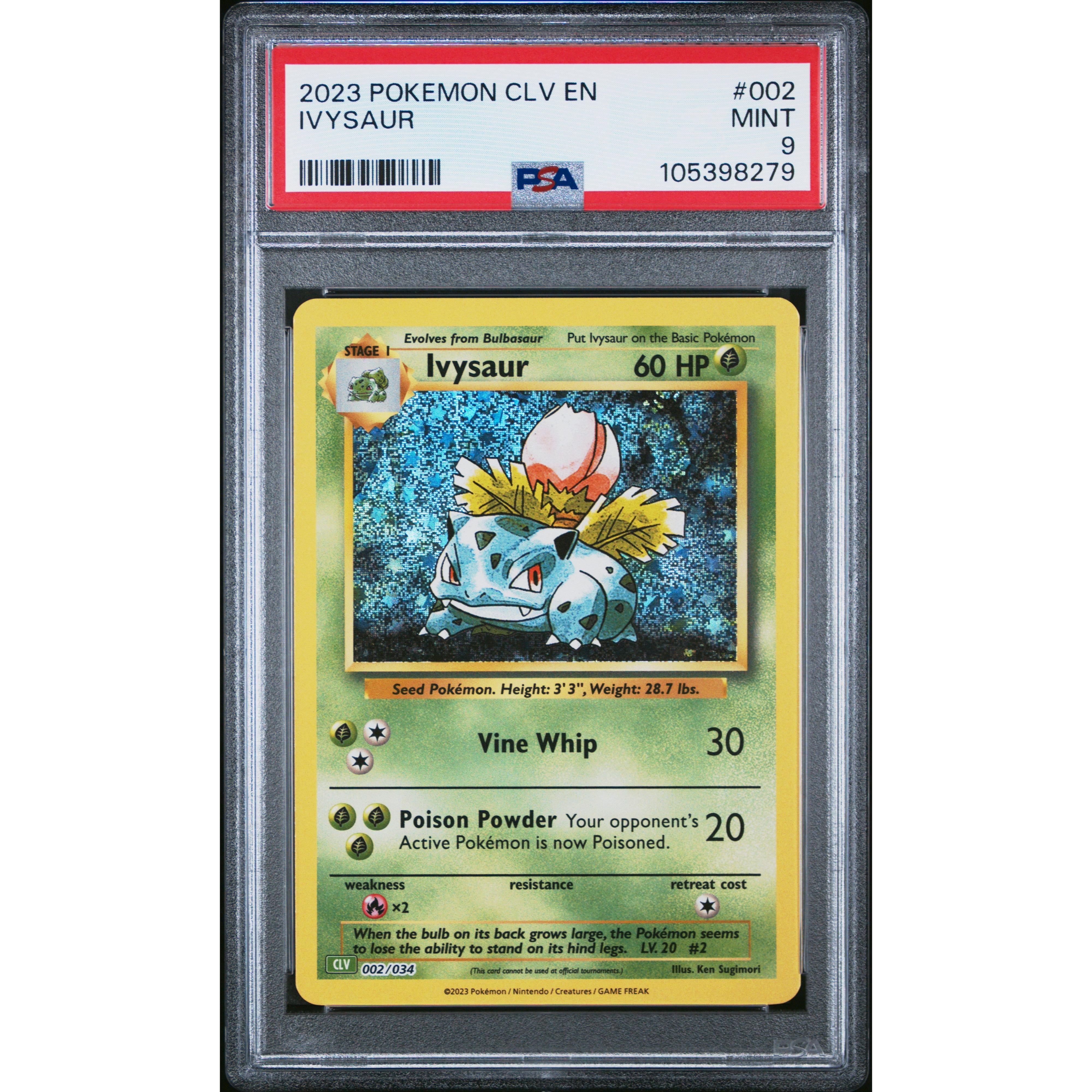 2023 Pokemon Classic Collection Ivysaur #002/034 PSA 9 Graded Card - Perfect for Collectors, Gaming Enthusiasts & Pokemon Battles