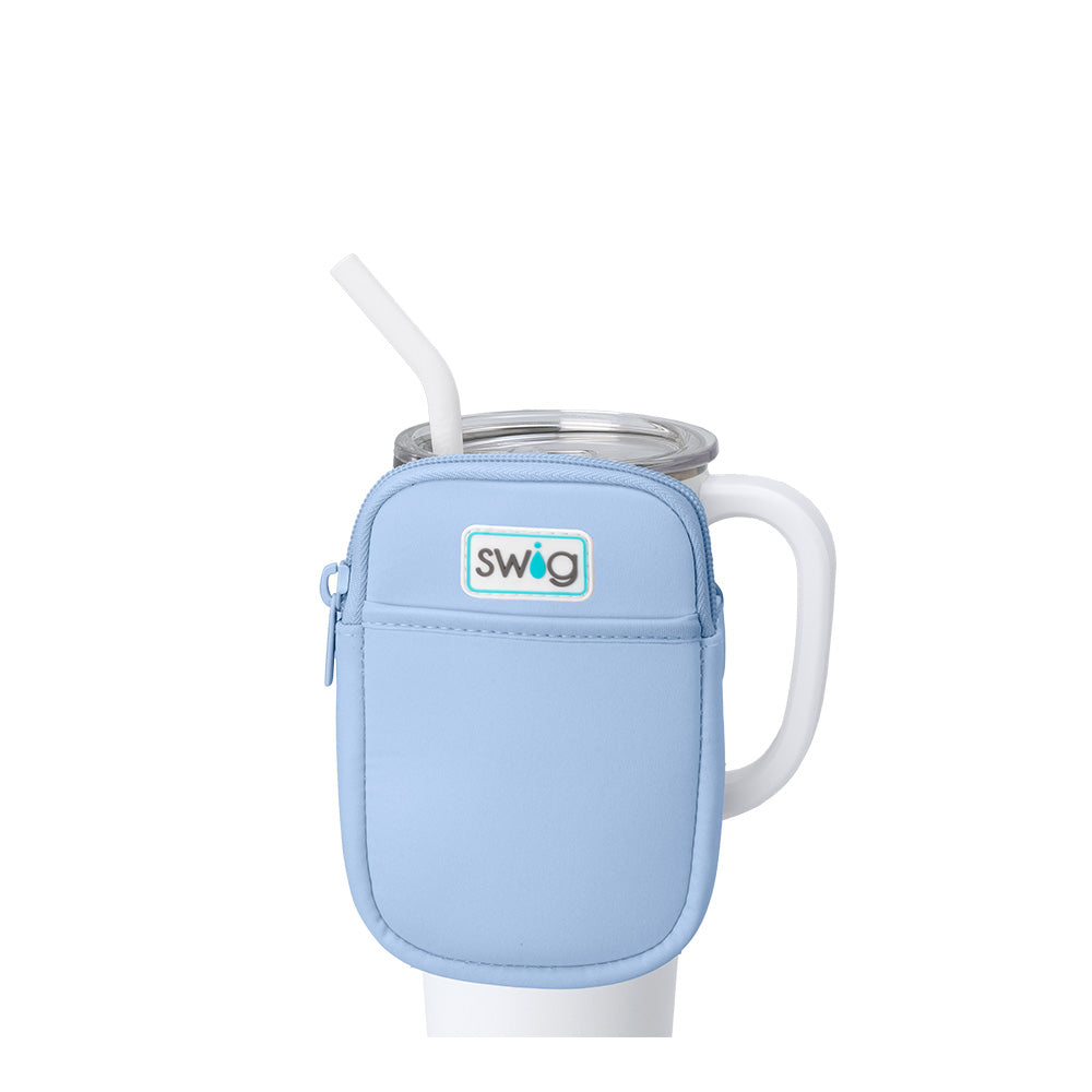 Periwinkle Mega Mug Pouch - Large Insulated Coffee Cup Holder for Travel, Office & Commute - Perfect for Hot/Cold Beverages On The Go