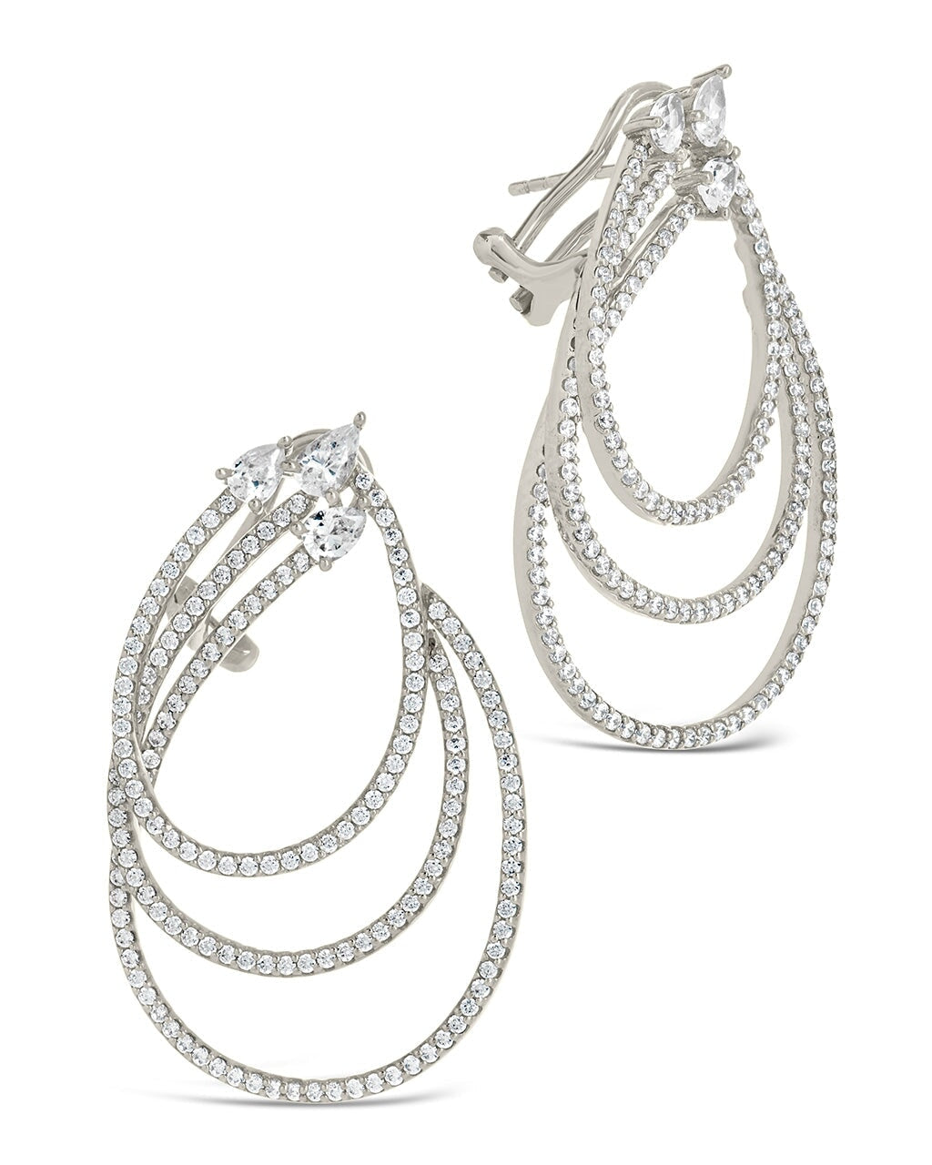 Kaia CZ Statement Drop Earrings for Women - Elegant Cubic Zirconia Dangle Earrings for Party, Wedding & Evening Wear