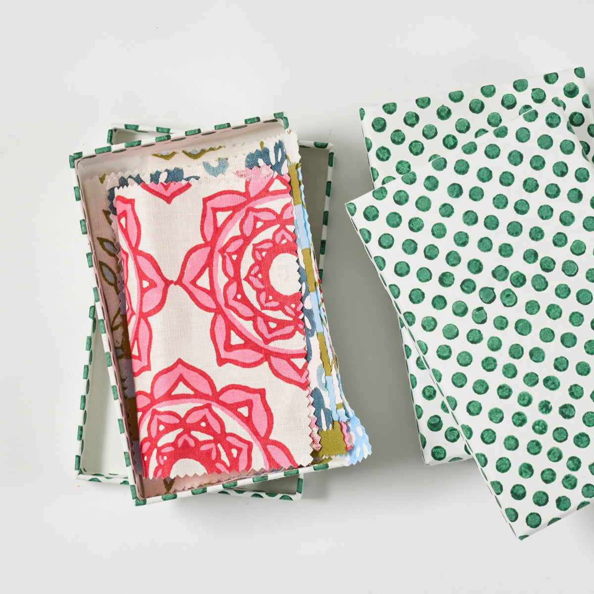 Jaipur Block Printed Fabric Sample Set - Handmade Indian Cotton Swatches for Quilting, Home Decor & DIY Crafts