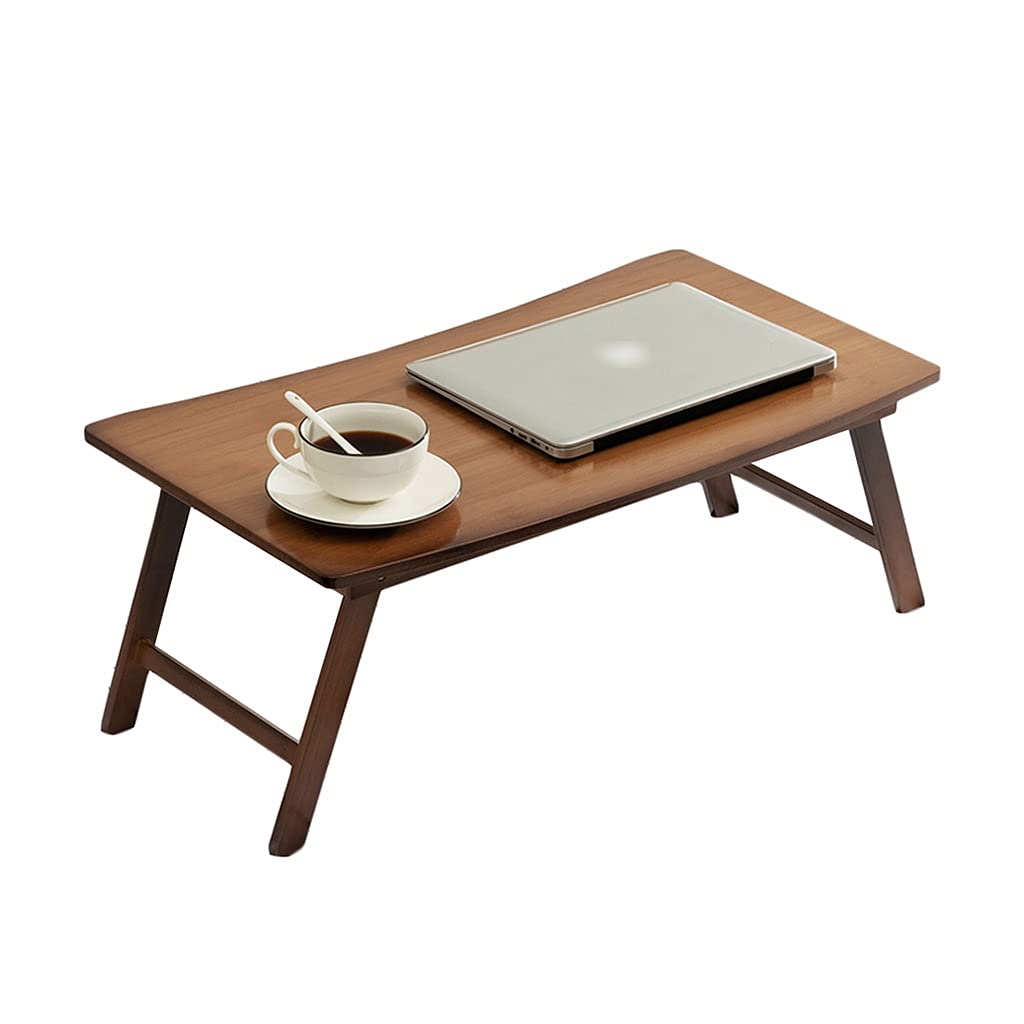 Foldable Low Floor Table for Picnic - Portable Brown Coffee Table 70x38x28cm - Perfect for Indoor Sitting, Outdoor Camping & Beach Gatherings
