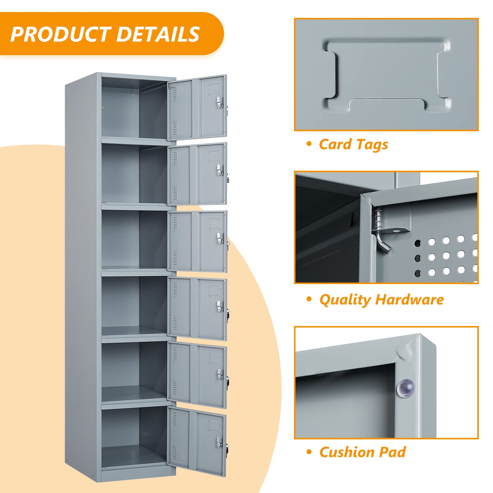 STANI Heavy Duty Metal Locker with Lock - Secure Storage Cabinet for Home, Gym, School & Office - Employee Lockers, Steel Storage Locker for Clothes, Shoes & Equipment (Ideal for Locker Rooms & Shared Spaces)