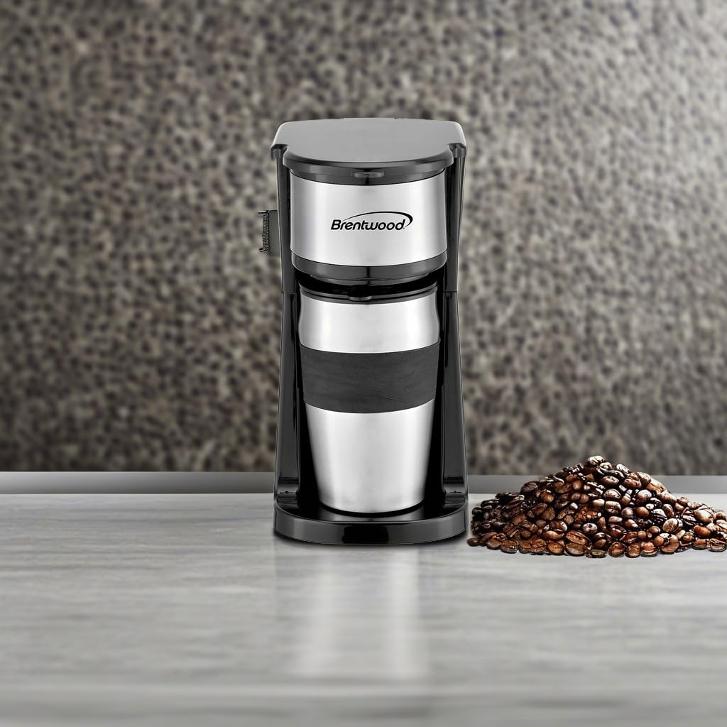 Brentwood TS-113BK 12-Cup Programmable Coffee Maker with Auto Shut-Off - Black - Perfect for Home, Office, and Dorm Use