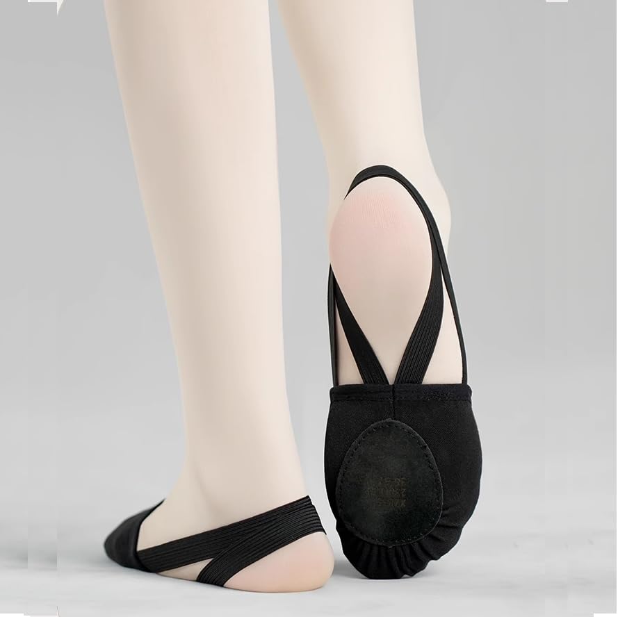 VINGT ANS Half Sole Canvas Dance Shoes for Ballet, Lyrical & Contemporary - Pirouette Turners for Women & Girls - Perfect for Studio Practice & Performances