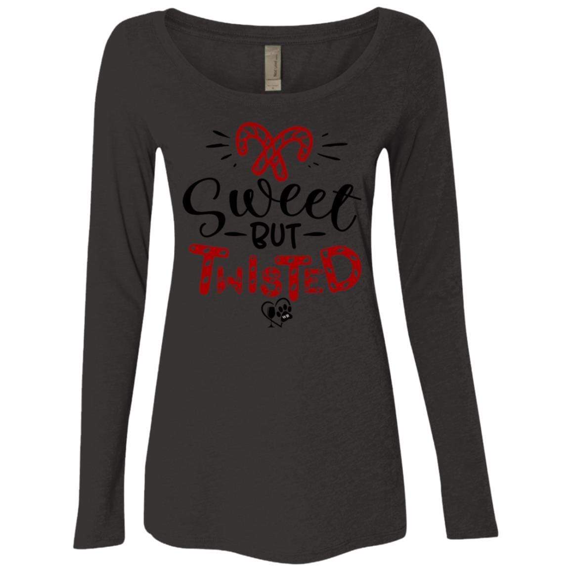 WineyBitches.Co Women's Long Sleeve Scoop Neck Tri-Blend T-Shirt - Soft & Comfortable for Casual Wear, Layering, and Everyday Outfits
