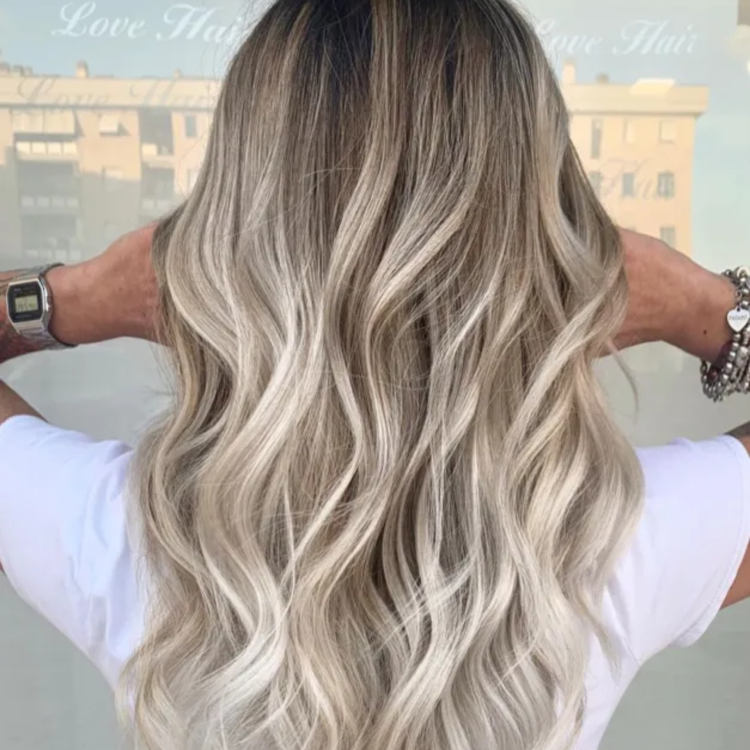 Muvo Balayage Shampoo for Blonde Hair - Purple Shampoo for Blondes & Highlights, Tones Brassiness & Enhances Shine - Perfect for Salon-Quality Blonde Hair Care at Home