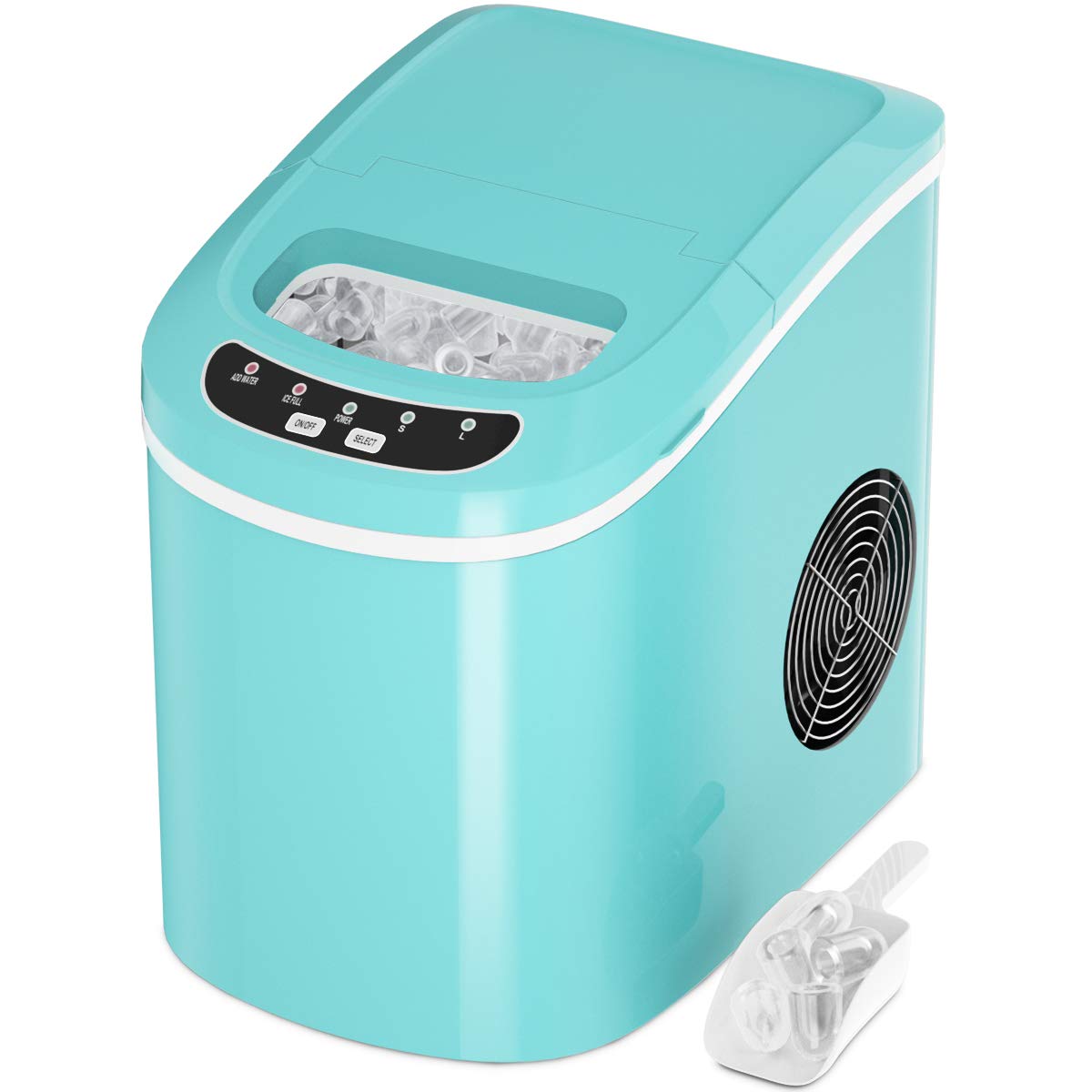 COSTWAY 26LBS/24H Portable Countertop Ice Maker Machine - Fast 6-Minute Ice Cube Production, Compact & Energy Efficient with Ice Scoop - Perfect for Home Kitchen, Office, RV, and Outdoor Parties