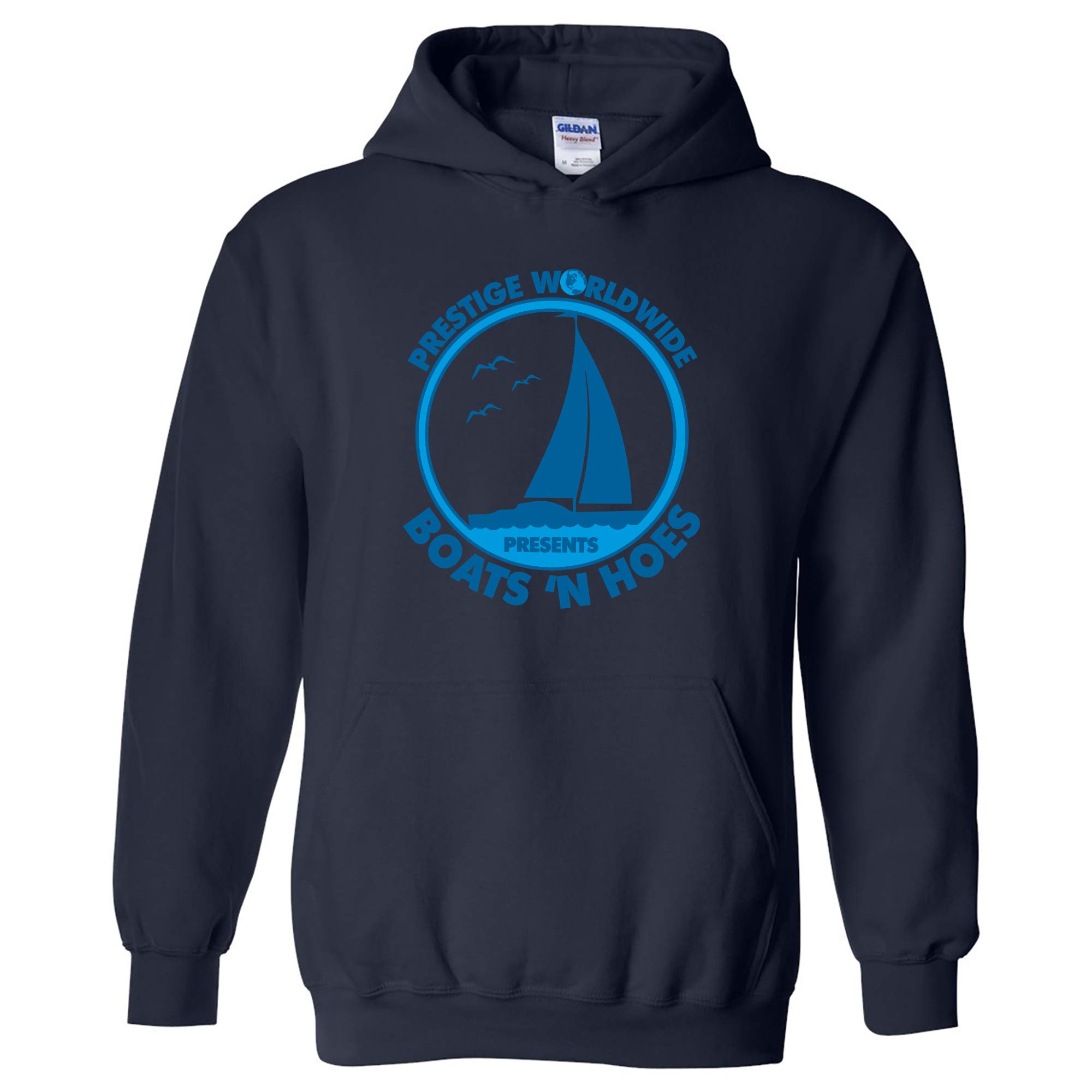 UGP Campus Apparel Prestige Worldwide - Funny Summer Boating Hoodie for Men & Women | Comfortable Cotton Pullover with Humorous Design | Perfect for Yachting, Beach Parties & College Life