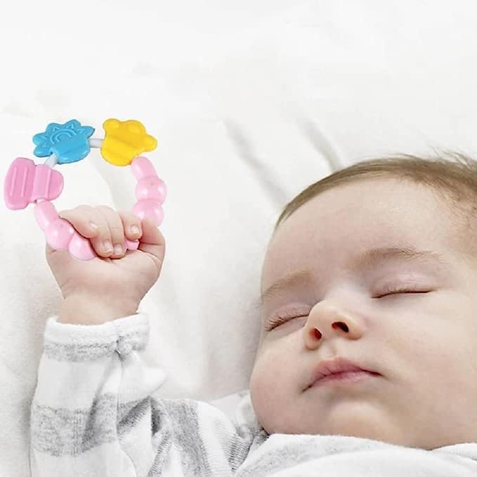 Kritiu Banana Shape Baby Brush & Rattle Teether Set - Soft Silicone Teething Toy for Infants | BPA-Free, Non-Toxic & Easy to Clean | Perfect for Soothing Sore Gums & Sensory Play (Yellow & Pink) | Ideal for Home, Travel & Daycare Use