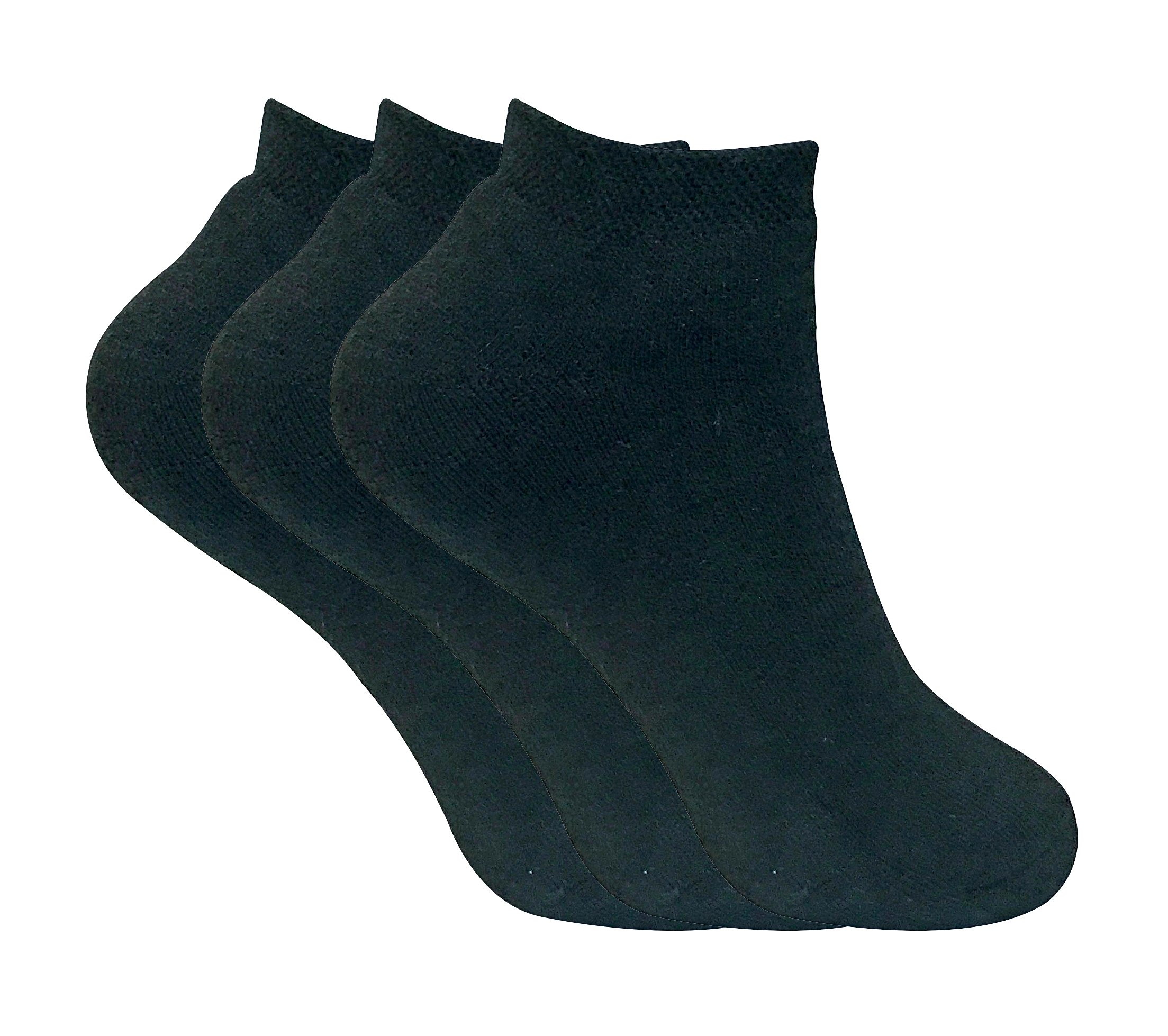 3 Pack Women's Thick Winter Warm Padded No Show Low Cut Thermal Ankle Socks (Size 5-8 US, True to Size Black) - Cozy & Comfortable for Daily Wear, Outdoor Activities, and Cold Weather Protection