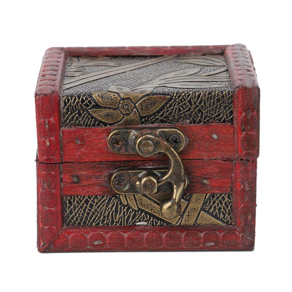 Antique Wooden Jewelry Box - Vintage Decorative Lockable Storage Case for Wedding Rings, Necklaces & Keepsakes - Perfect for Bridal Jewelry, Gift Box & Home Decor Organization