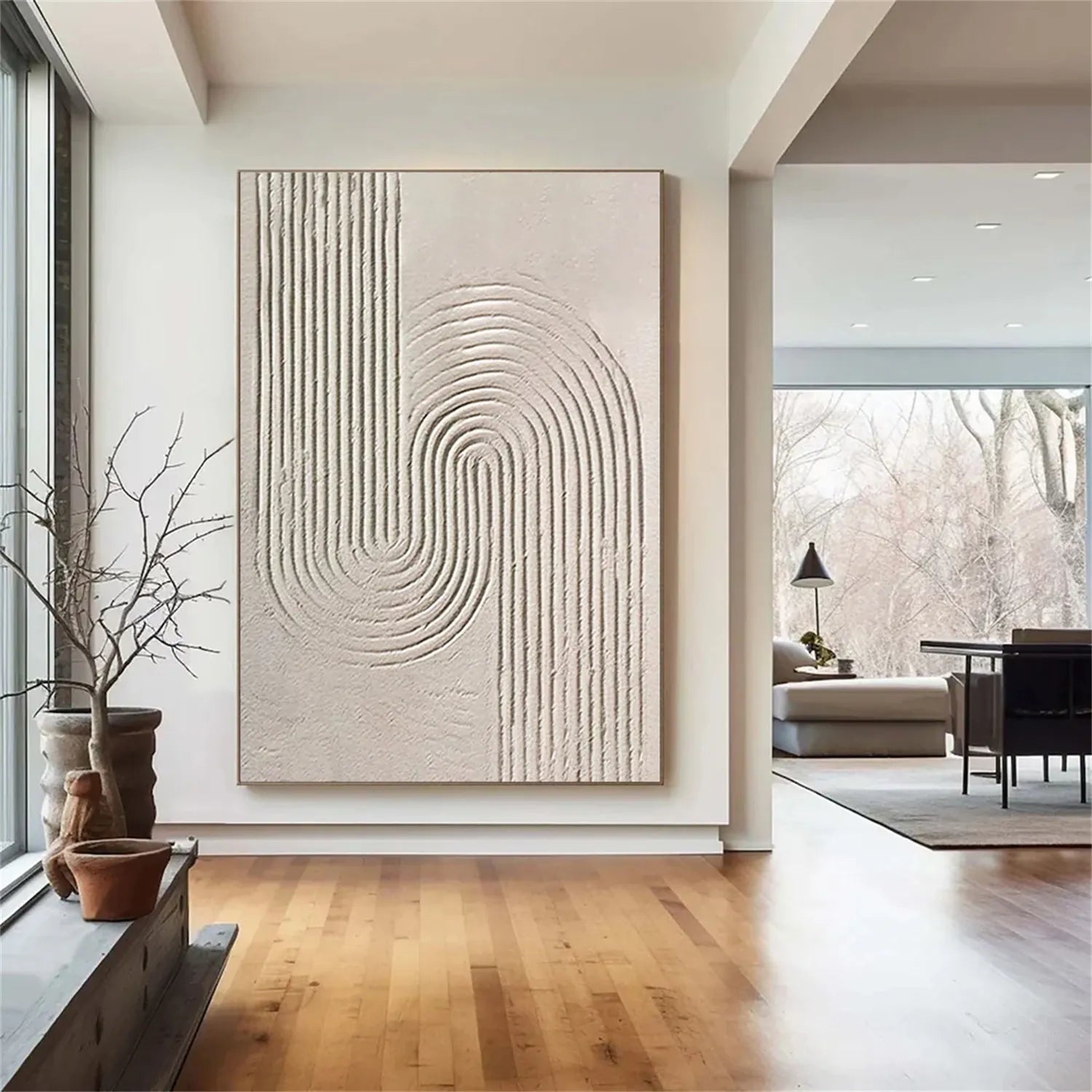 Beige & Brown Abstract Wall Art Print #BB103 - Modern Home Decor for Living Room, Bedroom & Office