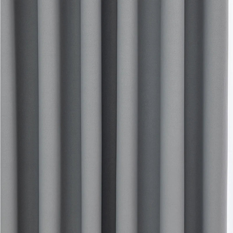 Premium Blackout Curtains - Luna Polyester Grey Custom Window Drapes for Bedroom & Living Room - Noise Reducing & Energy Efficient Thermal Insulated Curtain Panels for Home Decor
