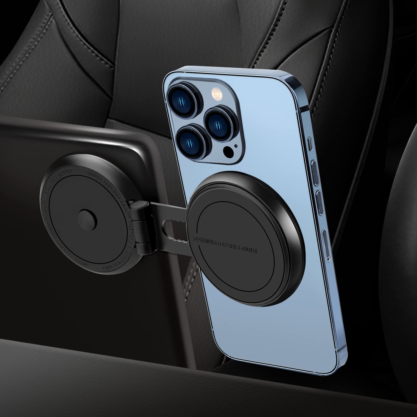 Magnetic Phone Holder for Car - Tesla Model 3/X/Y/S Accessories Mount - Magsafe Compatible with iPhone 12/13/14 & Samsung Galaxy - Hands-Free Charging for Safe Driving & Navigation