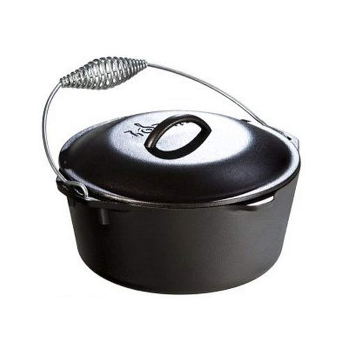 Lodge Pre-Seasoned 5-Quart Cast Iron Dutch Oven with Trivet - Perfect for Camping, Baking Bread & Slow Cooking Stews